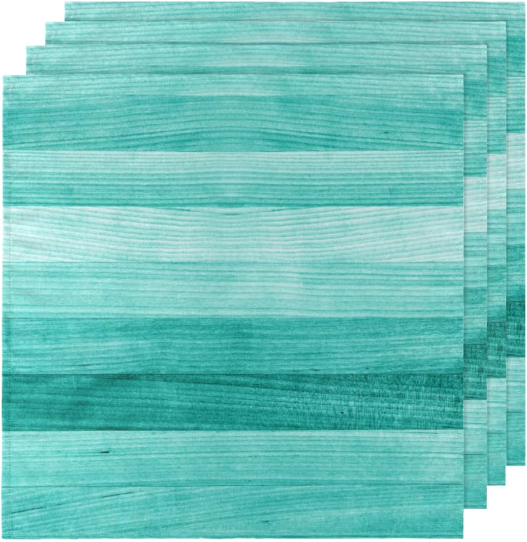 Cloth Napkins Set of 6 Blue Wood 20×20 Inch Cloth Napkins Wooden Texture Washable Reusable Kitchen Dinner Napkins Table Decor for Wedding, Holiday