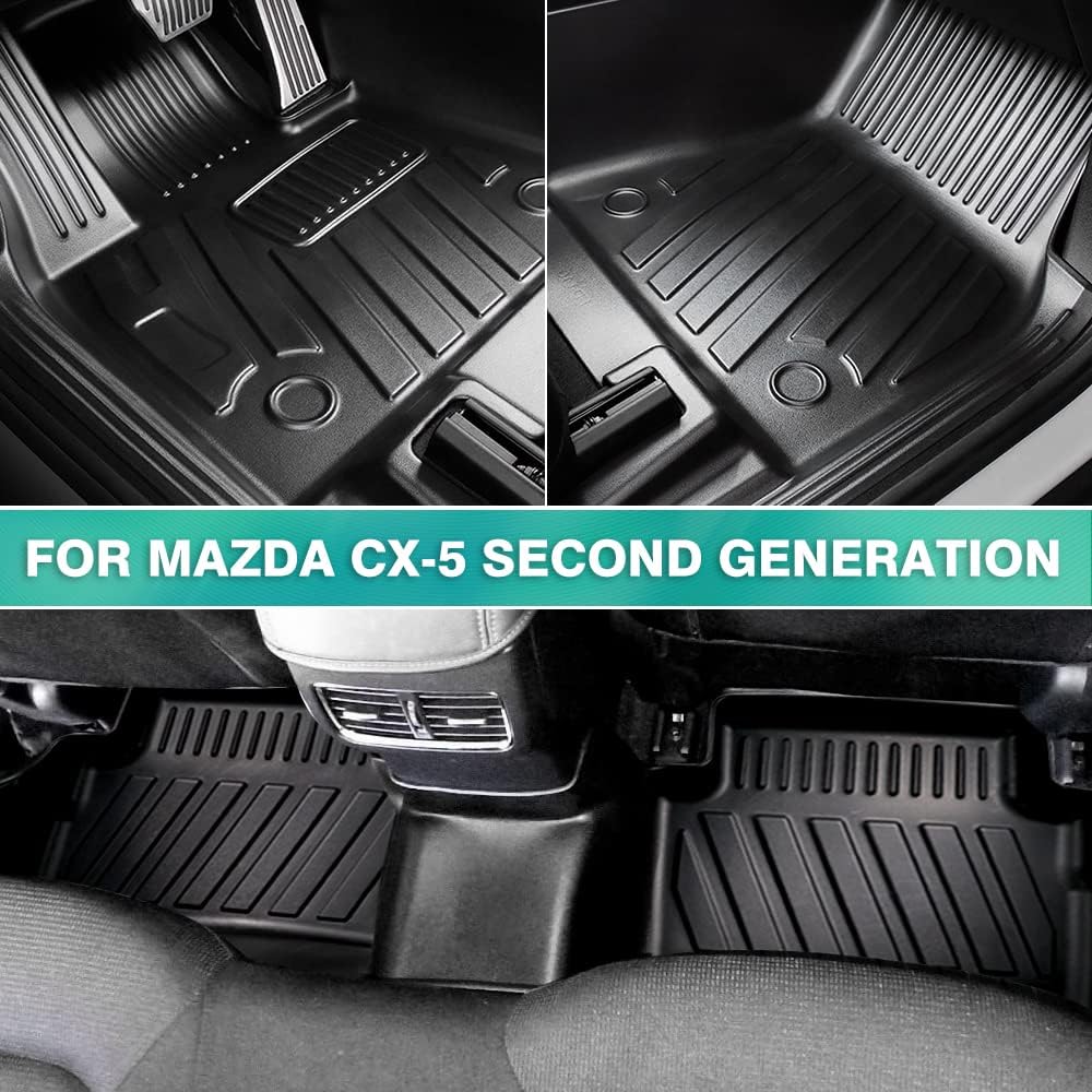 Mixsuper Alfombrillas de suelo y revestimiento de carga para Mazda CX-5 2017-2023 CX5 para todo tipo de clima, antideslizantes, duraderas, juego de