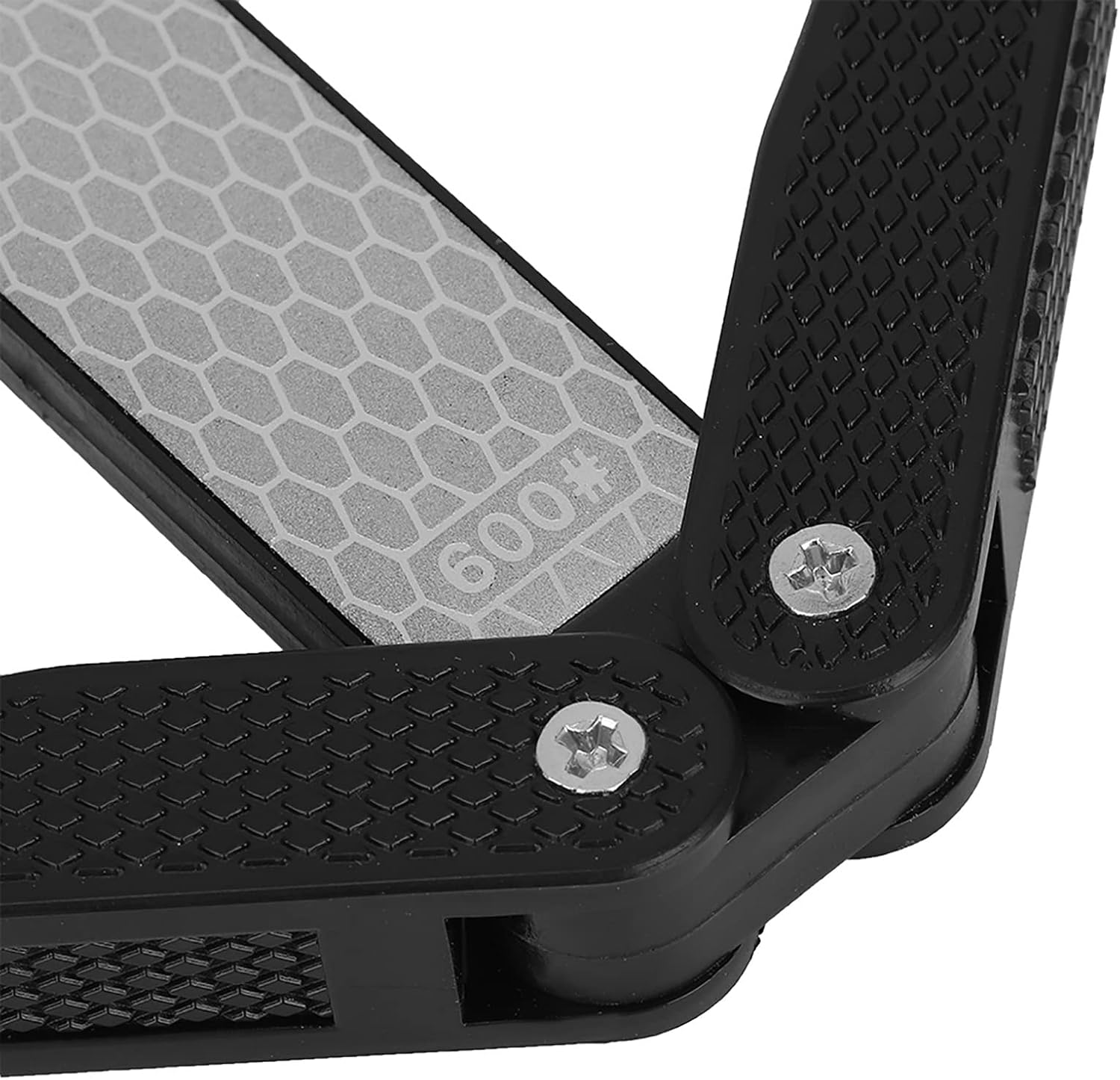 Fydun Double Sided Knife Sharpener Portable Folding Portable Slip Knife Sharpener for Men and Women (Black)