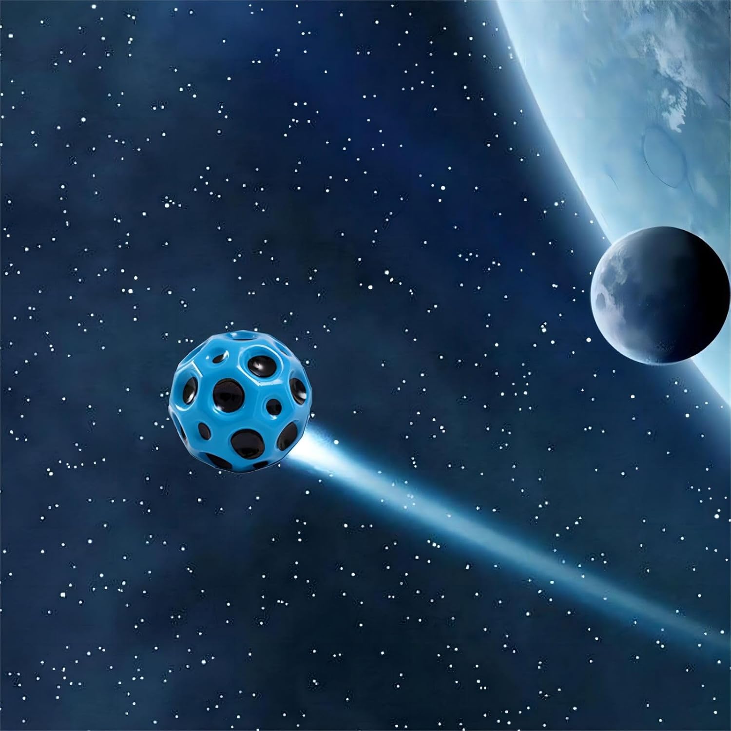 Bola espacial bola de espuma ligera de rebote súper alto, mejora la coordinación mano-ojo, fácil de agarrar y atrapar, que los atletas utilizan como