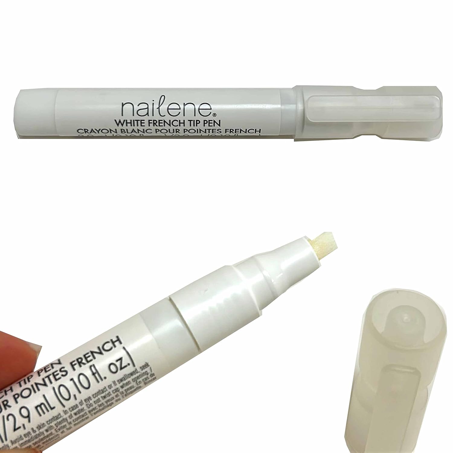 2 unidades de esmalte de uñas con punta blanca, manicura francesa, punta blanca, 2 unidades, manicura francesa, punta blanca, lápiz de esmalte de