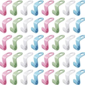 Ganchos de conector para colgar ropa, 40 piezas, perchas de plástico para ahorrar espacio para ropa de armario, ganchos de plástico para colgar ropa Ganchos de conector para colgar ropa, 40 piezas, perchas de plástico para ahorrar espacio para ropa de armario, ganchos de plástico para colgar ropa