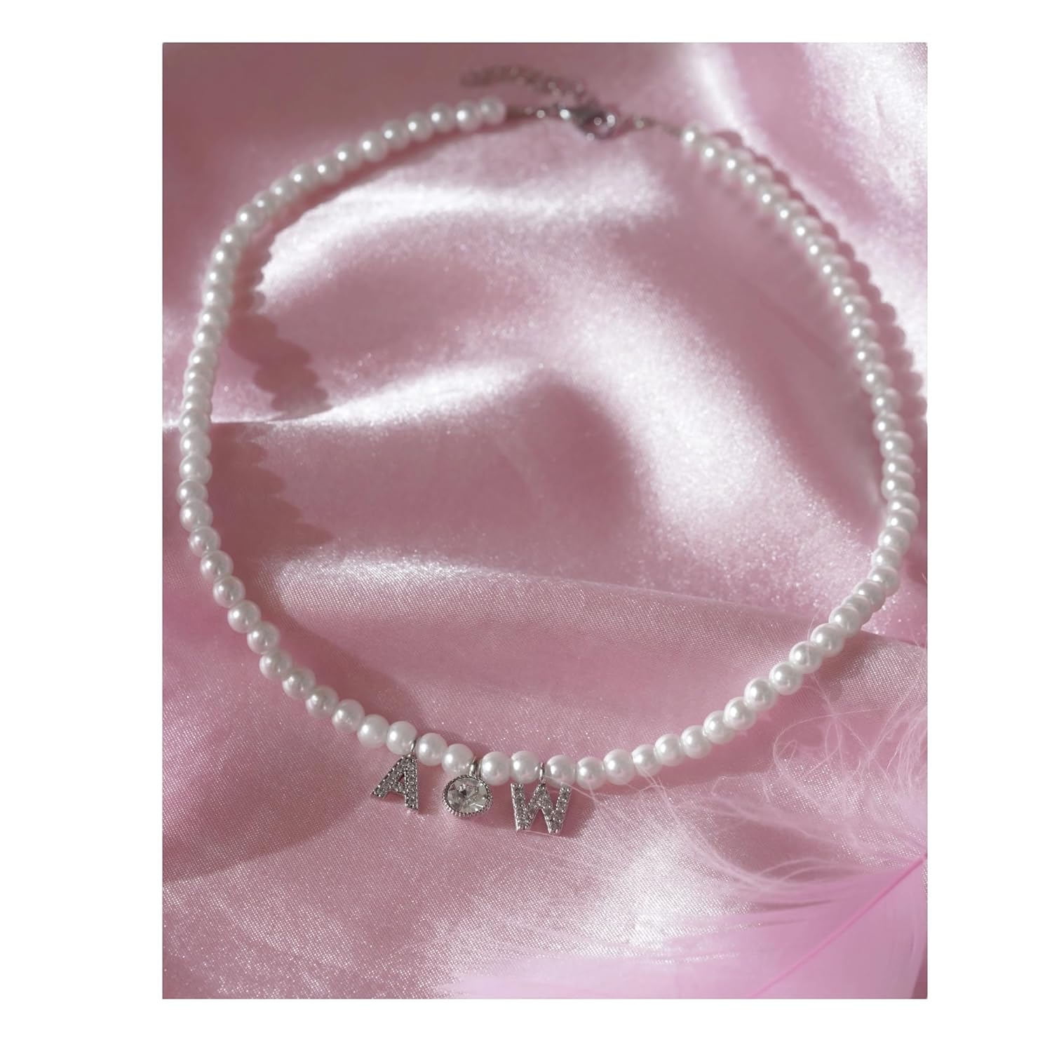 A&W beaded Necklace, LDR Necklace, AW Necklace, Lana Del Rey Merch AW Choker gift for fans (Gold)