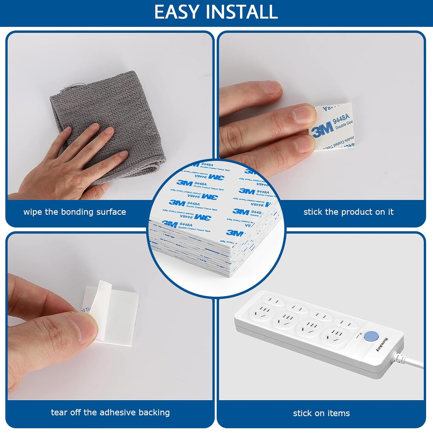 YGPHO 300 unidades de cinta de espuma de doble cara, cinta adhesiva blanca, cinta adhesiva cuadrada superadhesiva adecuada para proyectos escolares,