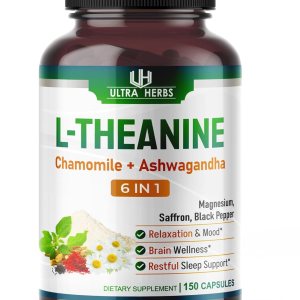 L-Teanina 6 en 1 – 10,680 mg con Manzanilla, Ashwagandha, Azafrán, Magnesio – Apoyo Relajación, Sueño (suministro para 150 días (paquete de 1)) L-Teanina 6 en 1 – 10,680 mg con Manzanilla, Ashwagandha, Azafrán, Magnesio – Apoyo Relajación, Sueño (suministro para 150 días (paquete de 1))