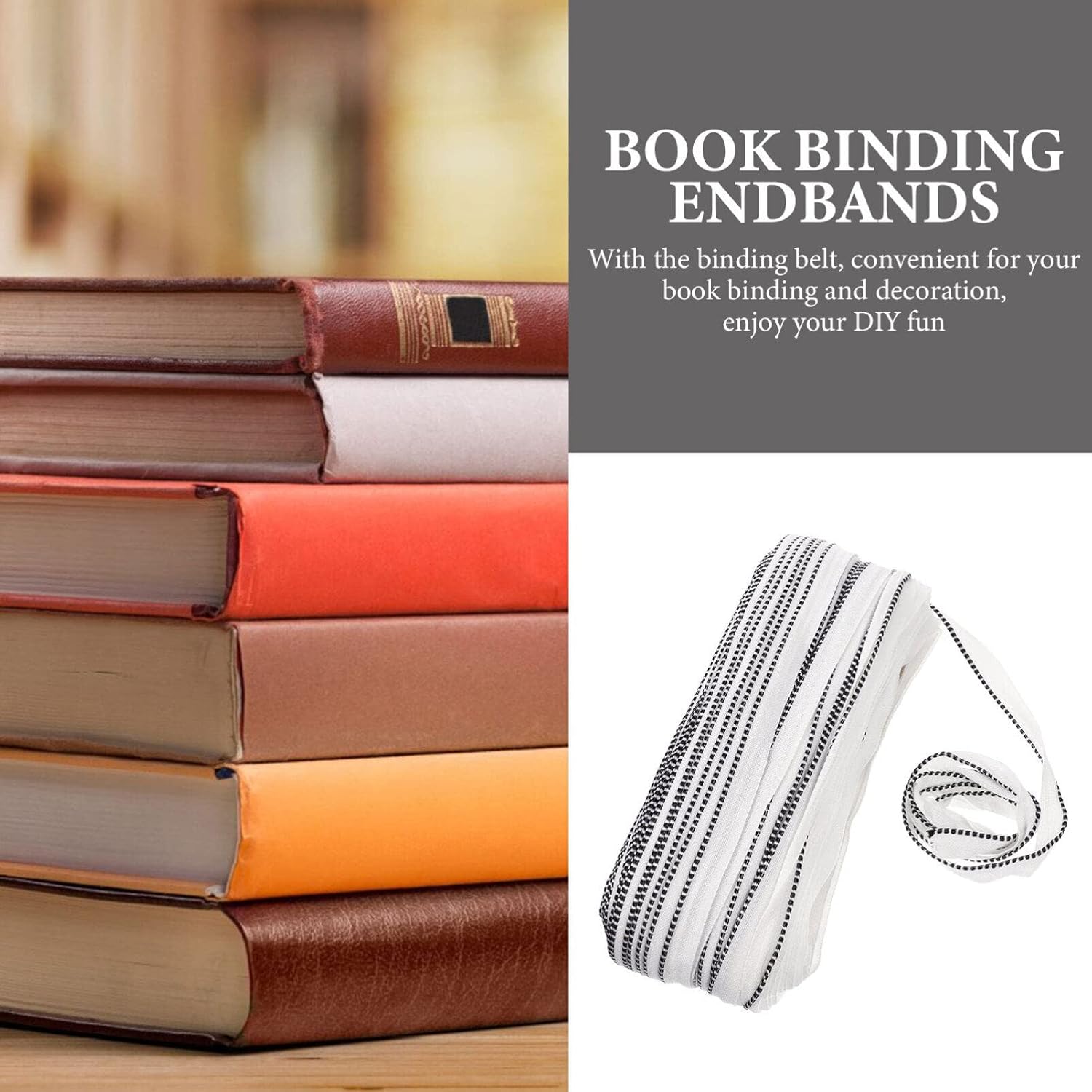 TEHAUX Diademas de encuadernación de libros, kit de encuadernación de libros de tapa dura para encuadernación de libros, decoración de álbumes, 1