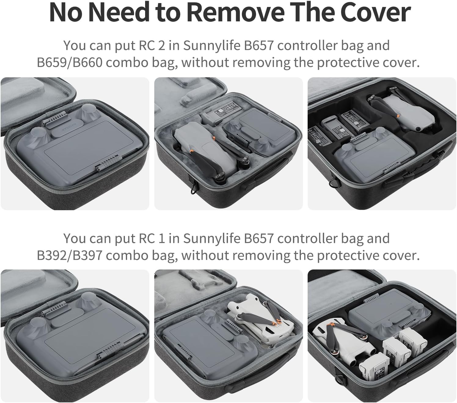 FSIDIWT Mini 4 Pro RC 2 Controlador Sun Hood Cover para DJI Mini 4 Pro Accesorios, 2 en 1 RC 2 Joysticks Protector para DJI Mini 4 ProAir 3 Drone,