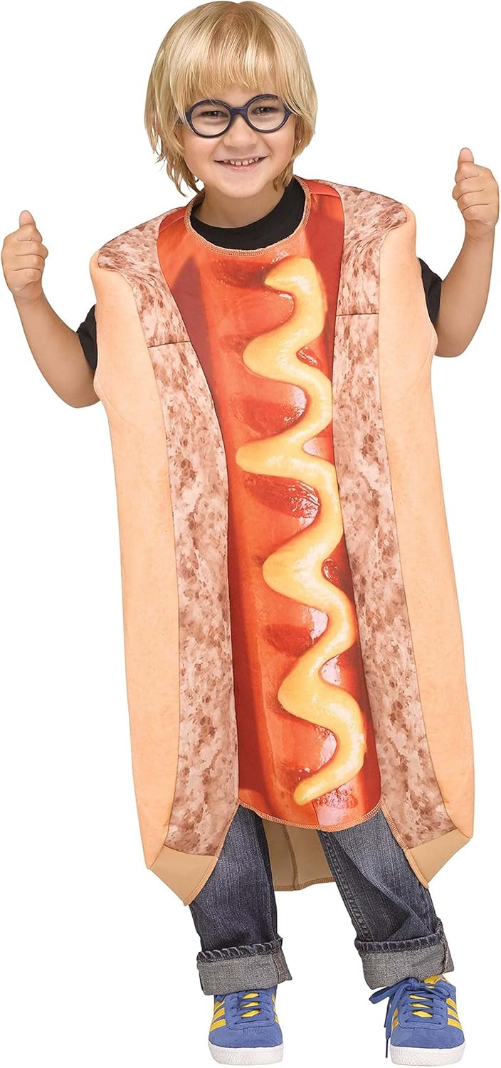 Fun World Disfraz de perro caliente real para niños, multicolor