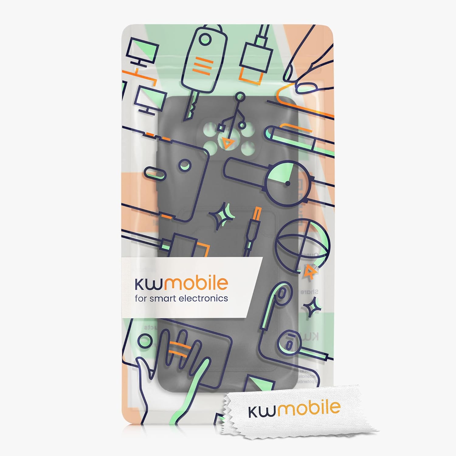 kwmobile Funda compatible con Xiaomi Poco X3 NFCPoco X3 Pro – Funda de TPU con tarjetero de crédito – Negro mate