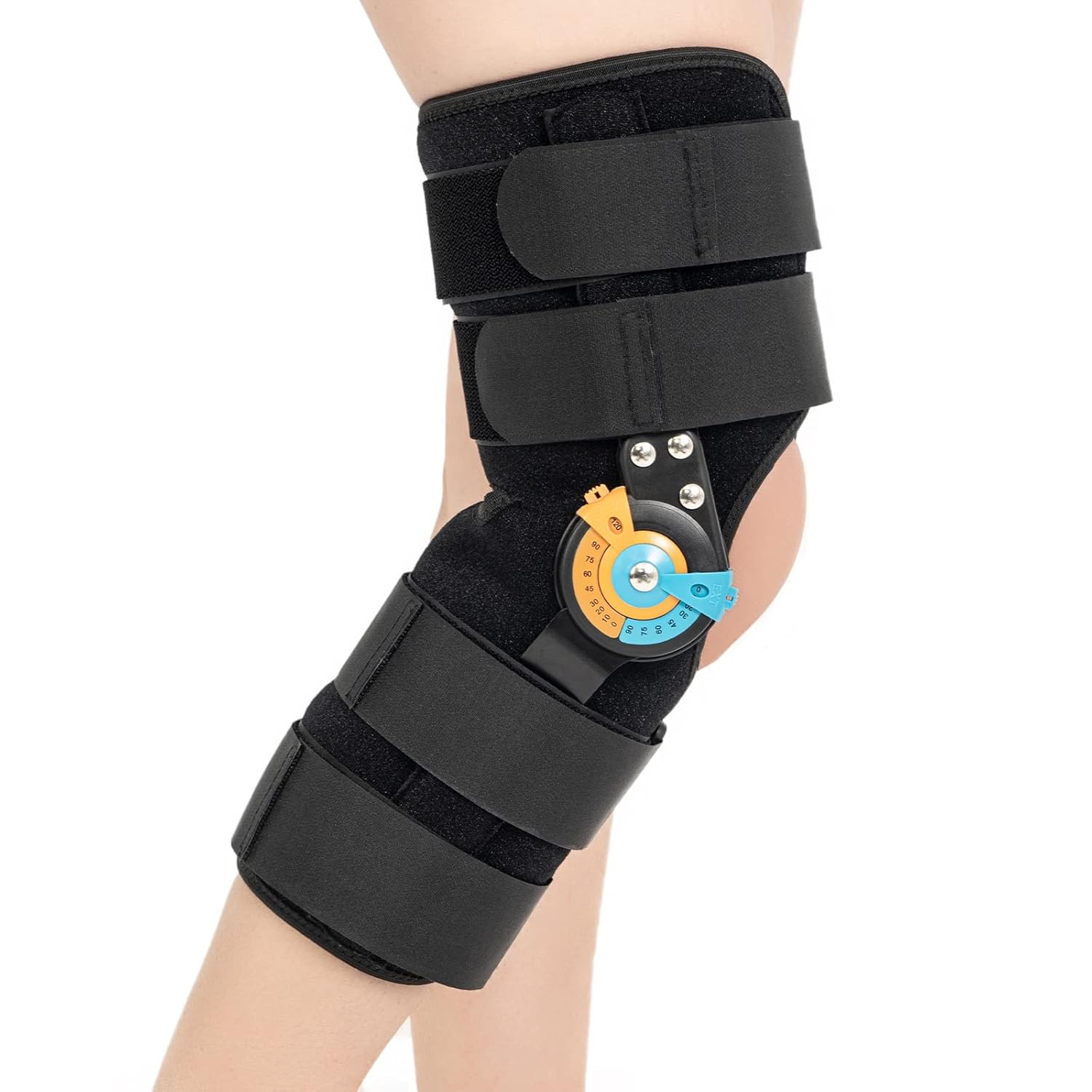 Rodilleras ROM con bisagras, soporte inmovilizador de rodilla ajustable para dolor de rodilla, ACL, MCL, PCL, artritis, menisco, recuperación