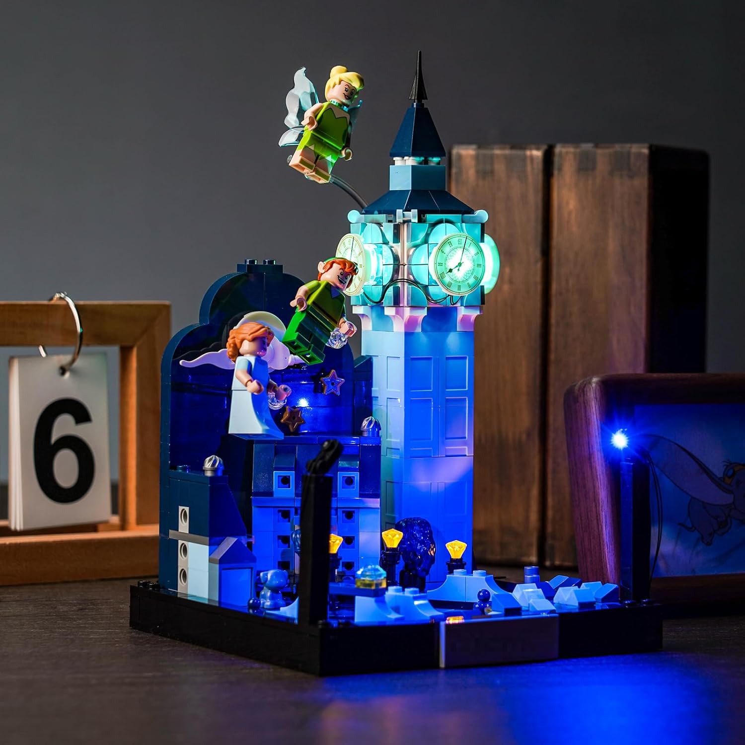 BrickBling Luz LED para Lego Disney Peter Pan y Wendy’s Flight Over London, kit de iluminación creativa compatible con Lego 43232 (solo luces, sin