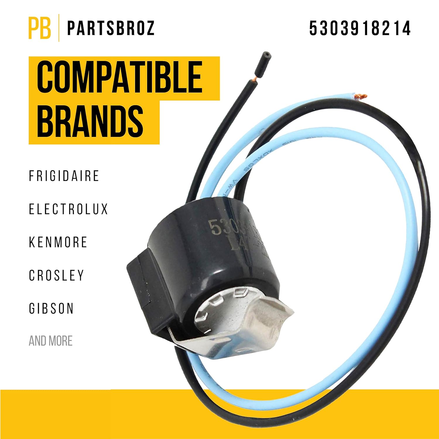 5303918214 Kit de termostato de descongelación  Compatible con refrigerador Frigidaire Kenmore Electrolux Crosley  Reemplaza AP2150145 75303918214