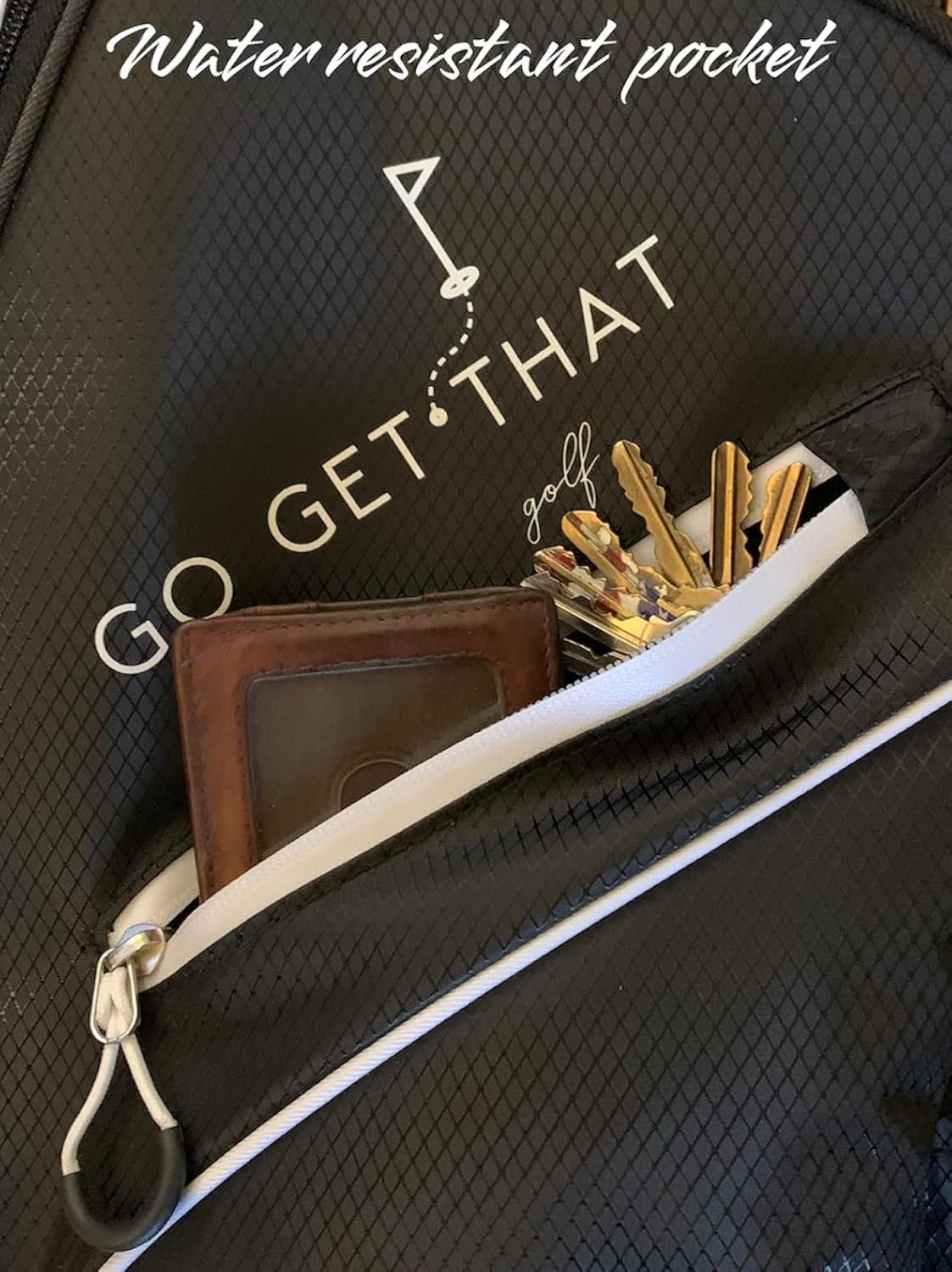 GGTG – Bolsa de golf ligera, 5 libras, color blanco y negro