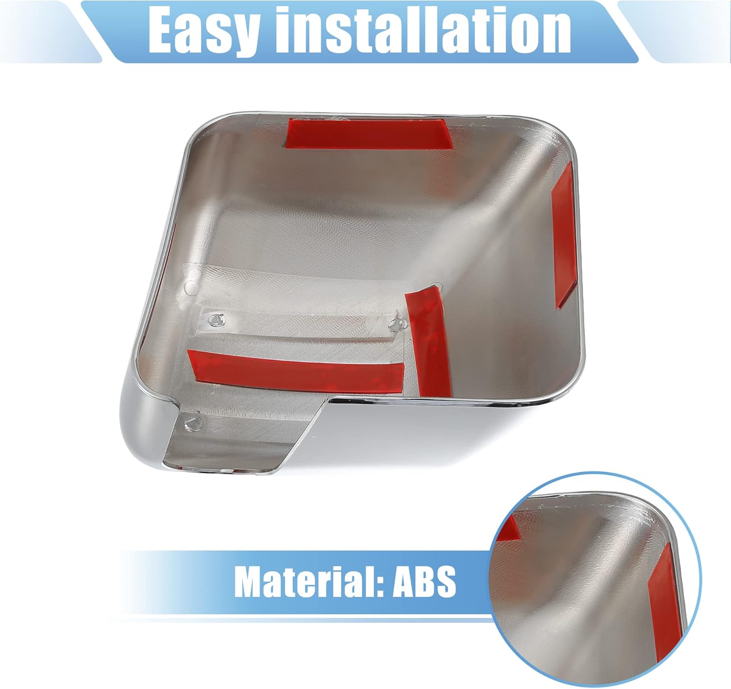 X AUTOHAUX Cubiertas cromadas para espejos retrovisores laterales izquierdo y derecho para Jeep Wrangler 2007-2017 JK JKU