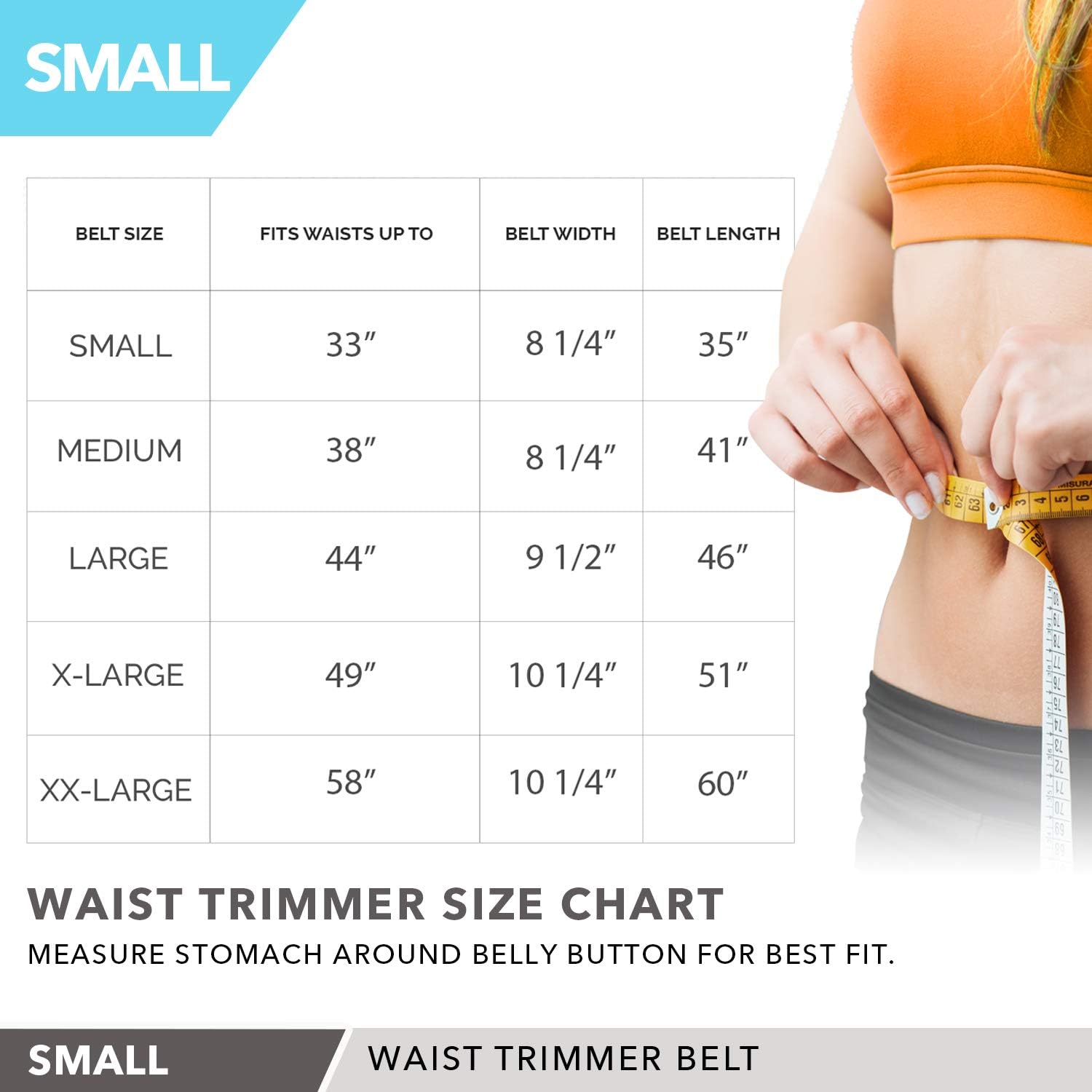 Day 1 Fitness – Cinturón reductor de cintura duradero para pérdida de peso, entrenamiento abdominal, 5 opciones de tamaño, pequeño a XXL, unisex