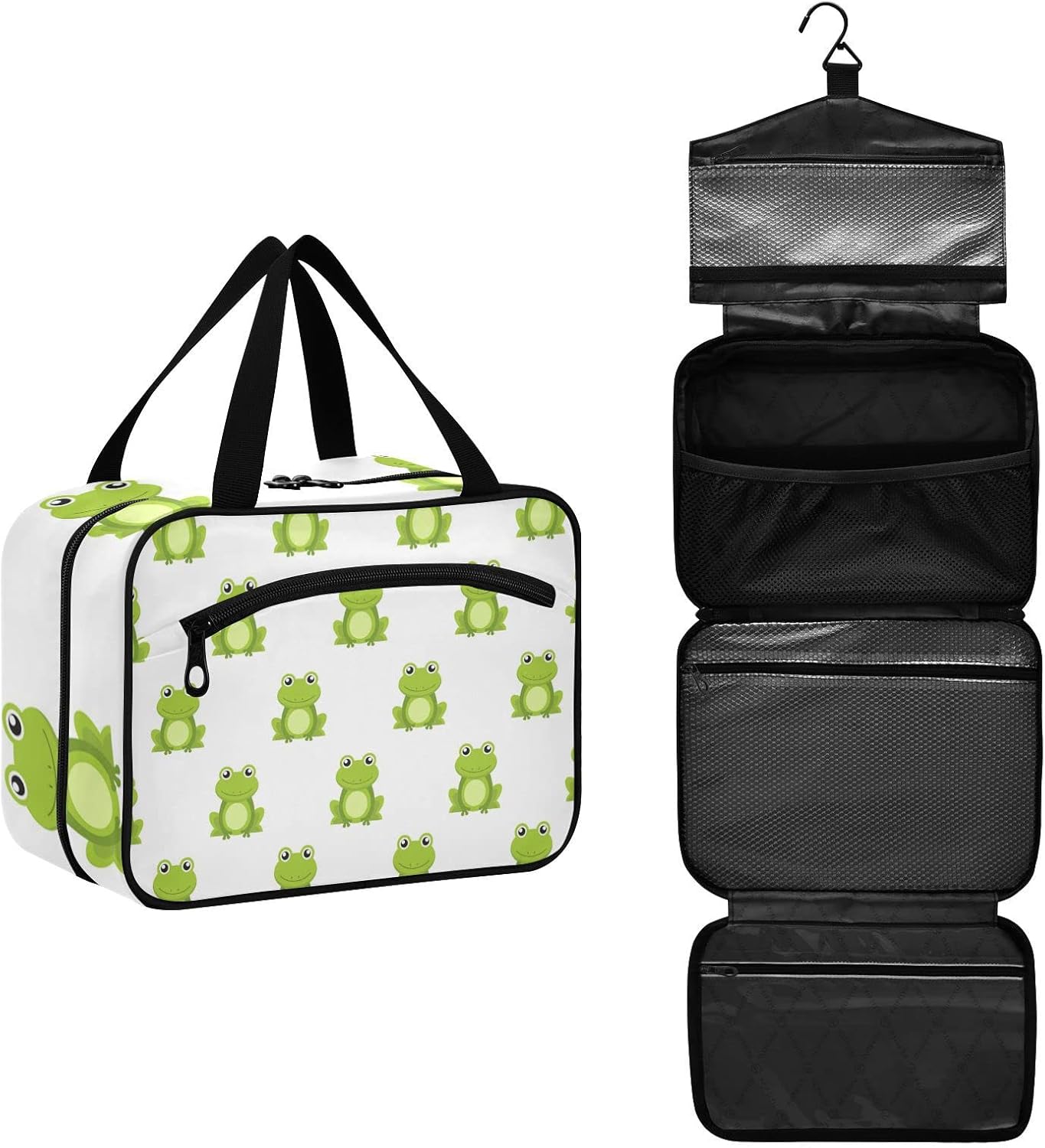 Neceser para mujer, organizador de maquillaje de viaje con gancho para colgar, bolsas de cosméticos para mujeres y hombres, bolsa de viaje para