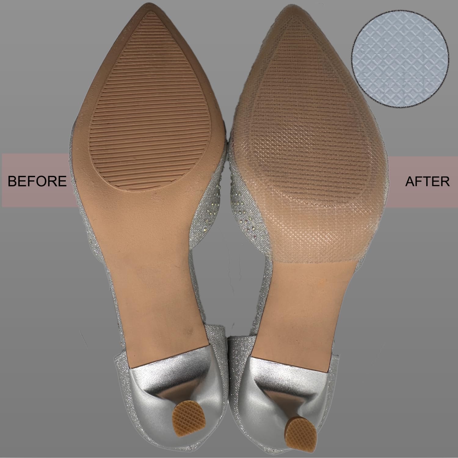 Protectores de suela de zapato, almohadillas de agarre antideslizantes para suela de zapato, protector inferior de zapatos para zapatos de tacón