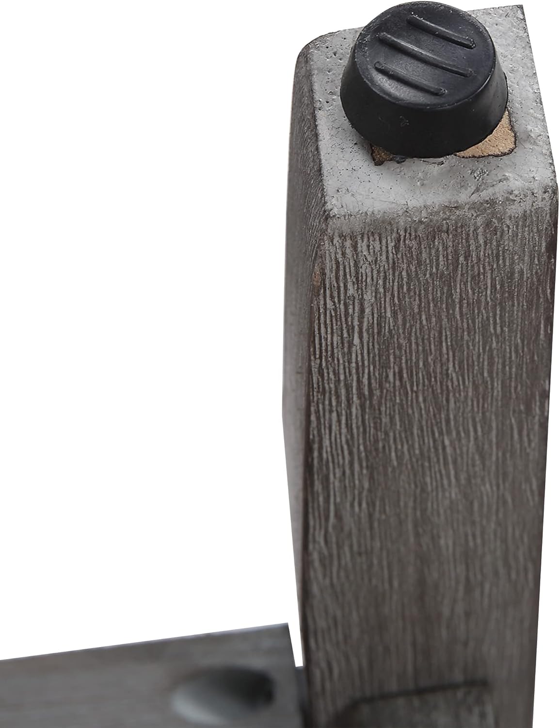 WO Home Furniture Taburete de bar de altura de mostrador de 24 pulgadas, asiento de silla de montar sin espalda, taburete de bar con patas grises