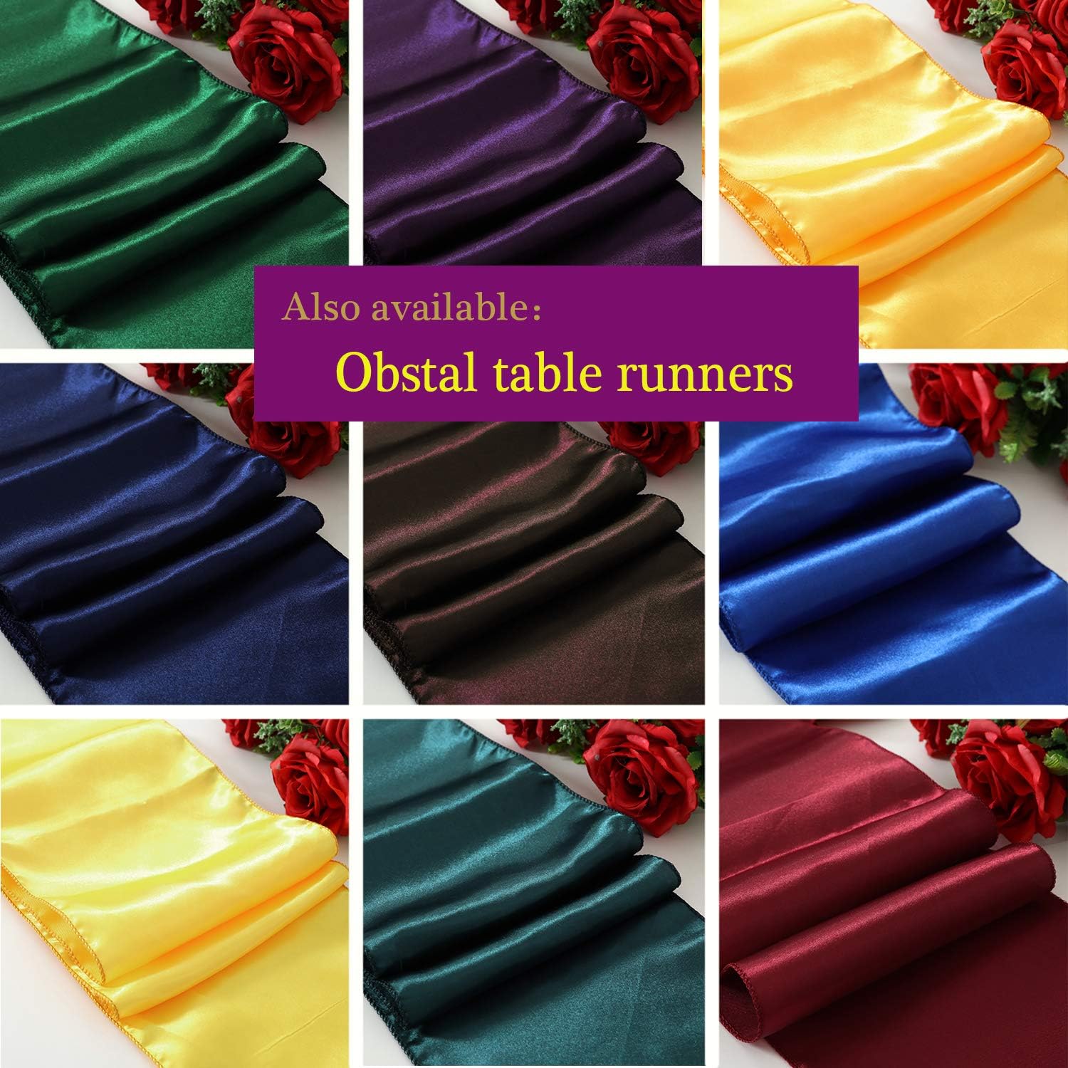 Obstal – Mantel redondo de 210 gsm (7.41 ozm), resistente al agua, de microfibra y decorativo para uso en interiores y exteriores (60 pulgadas de
