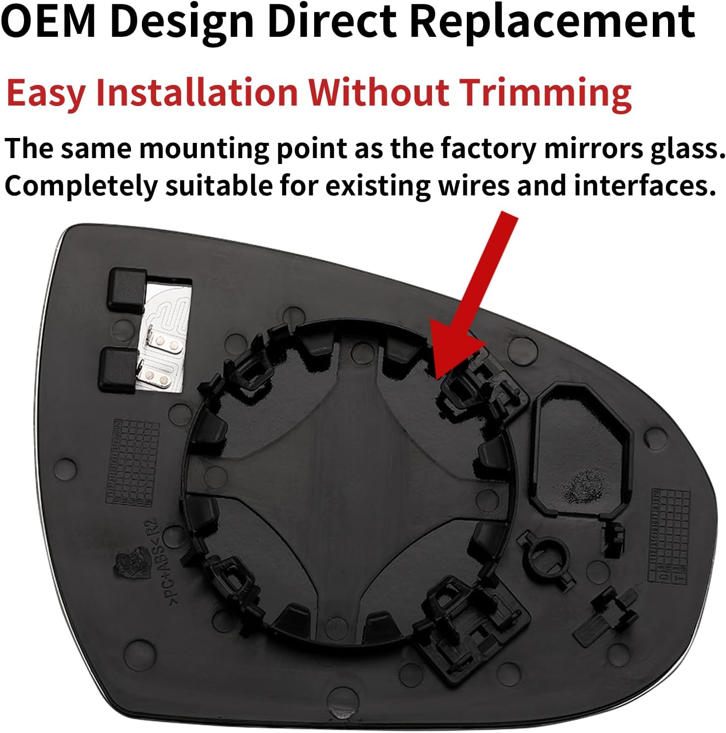 LOIYLLEN Espejo lateral del conductor de repuesto para Hyundai Tucson 2016 2017 2018 2019  Espejo lateral izquierdo, espejo retrovisor de vidrio con