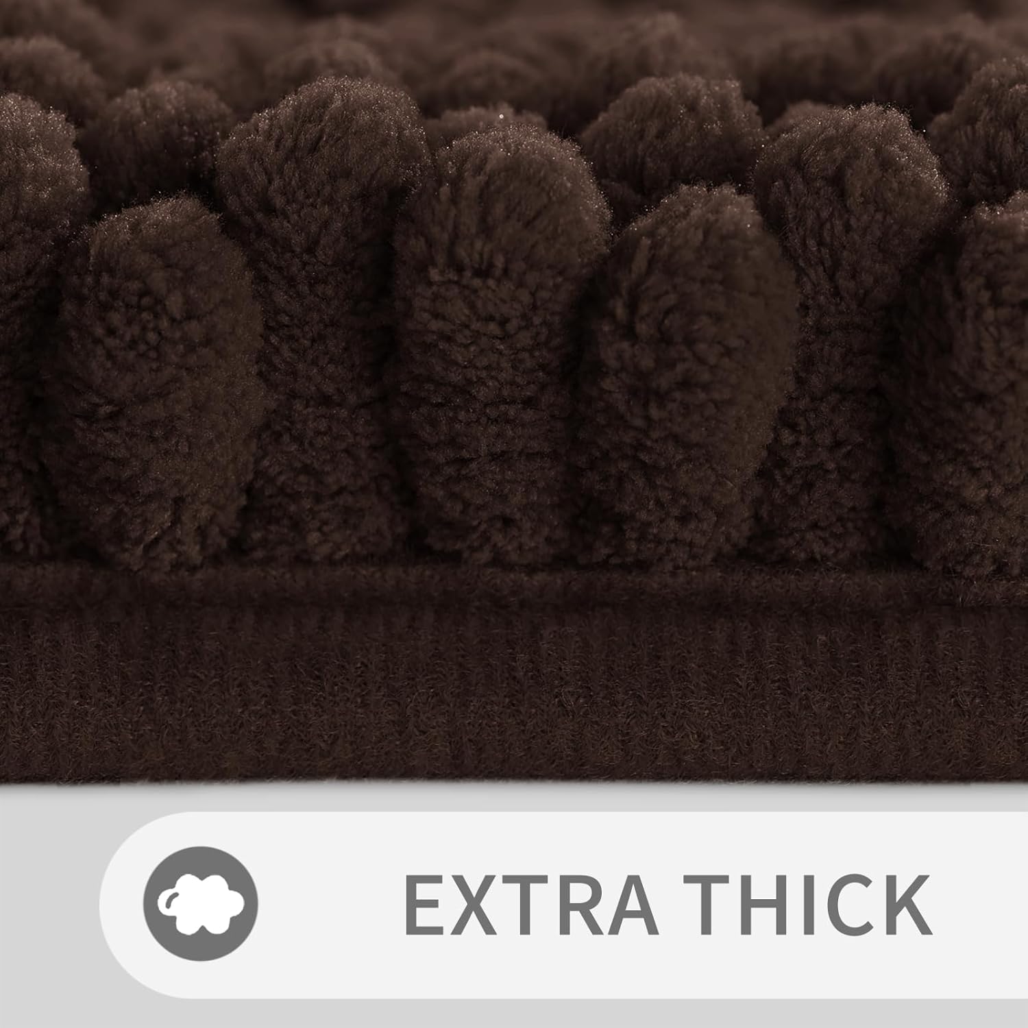 Yimobra Tapete para baño, antideslizante, de secado rápido, extra grueso y súper absorbente, de microfibra de lujo, esponjoso, lavable, suave, para