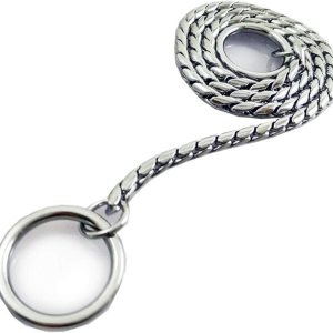 Umysky Cadena de metal cromado para perro con diseño de serpiente en forma de serpiente, estranguladorcollar totalmente garantizado contra el Umysky Cadena de metal cromado para perro con diseño de serpiente en forma de serpiente, estranguladorcollar totalmente garantizado contra el