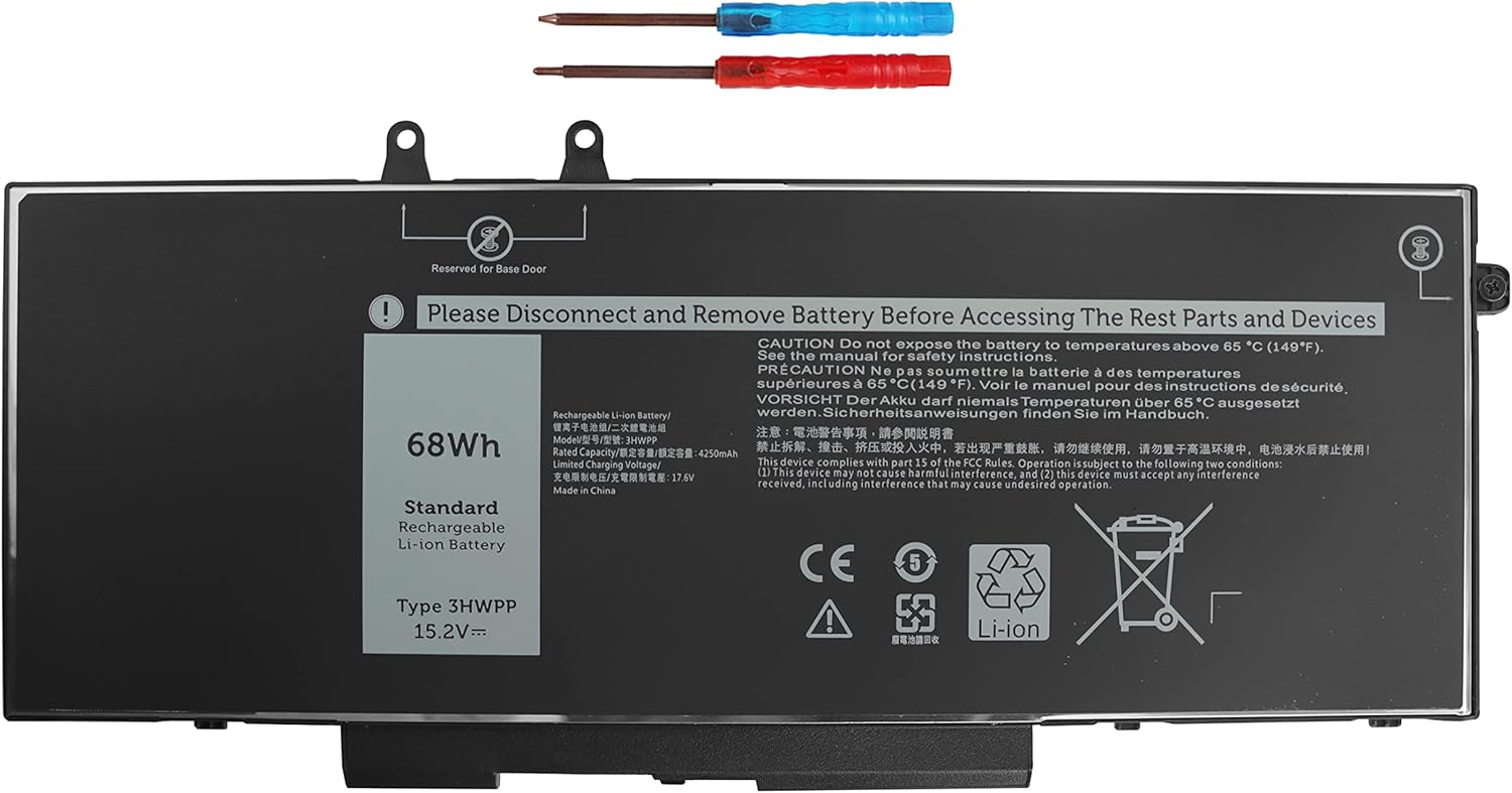 68WH 3HWPP – Batería de repuesto Dell para Dell Latitude 5510 5401 5410 5411 5501 5511 Precision 3541 3551 Inspiron 7706 2 en 1 Inspiron 17 75007506