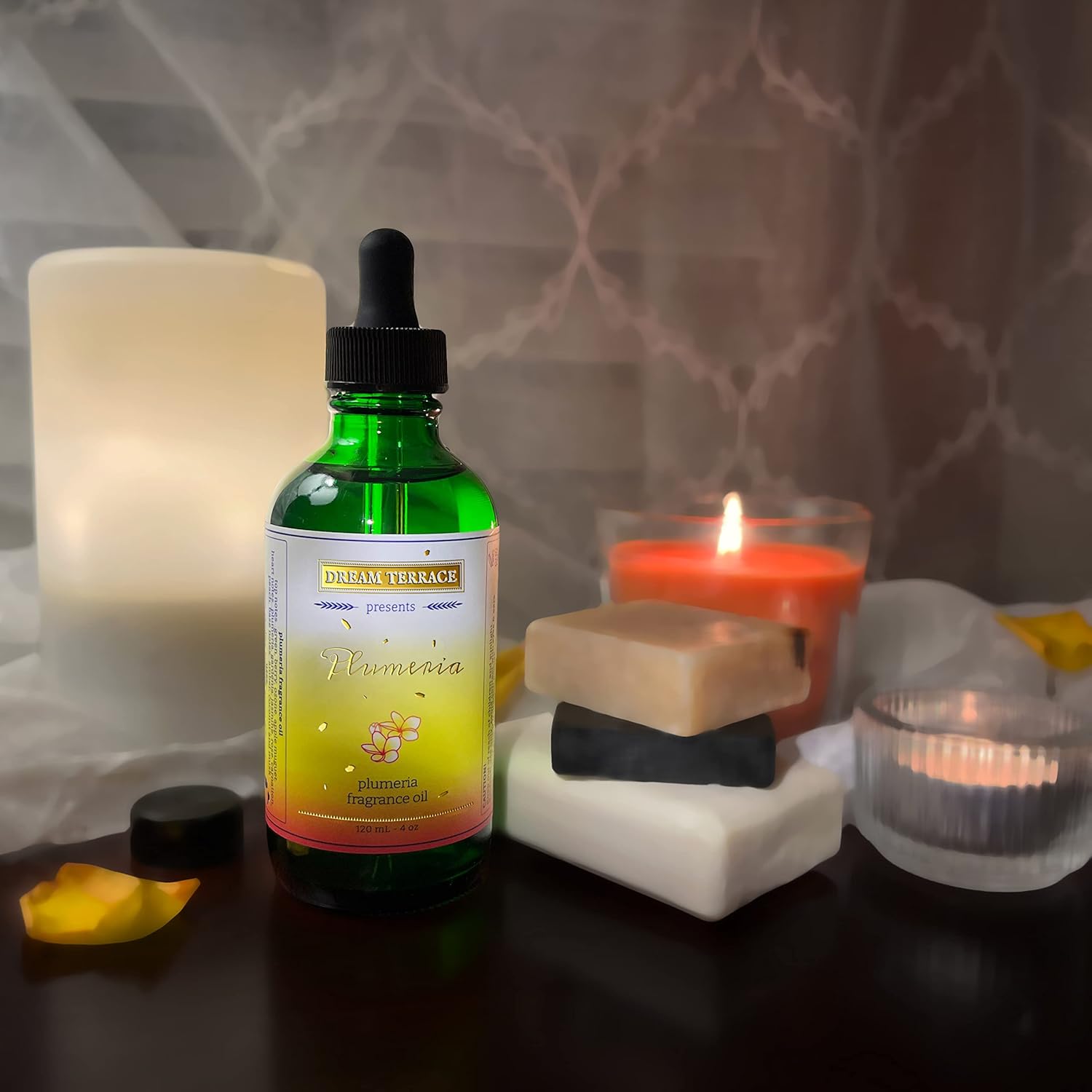 Plumeria – Aceite de fragancia de 4 onzas con un cuentagotas de vidrio para difusor, certificado Kosher, certificado vegano y verificado sin OMG.