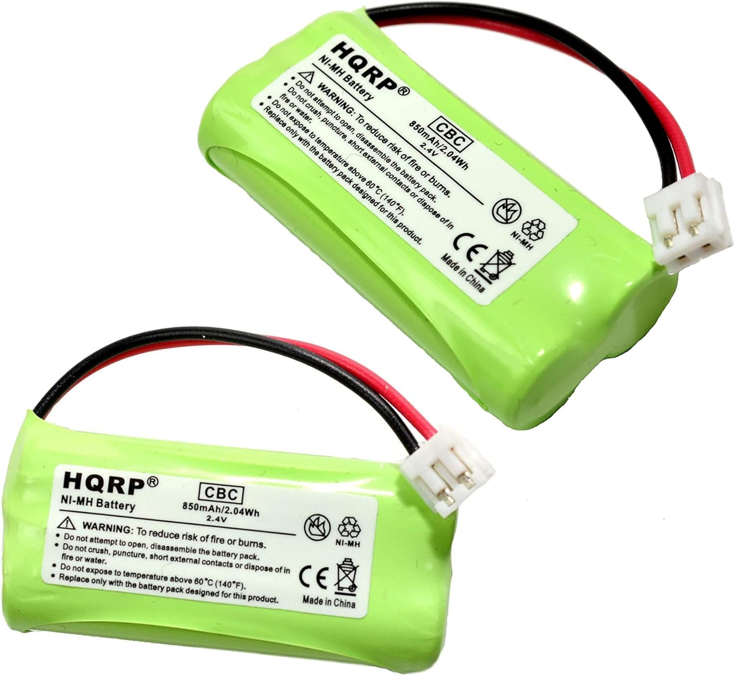 HQRP Paquete de 2 baterías de teléfono compatibles con VTech 89-1326-00-0089-1300-00-00891326000  89-1300-01-00 de repuesto