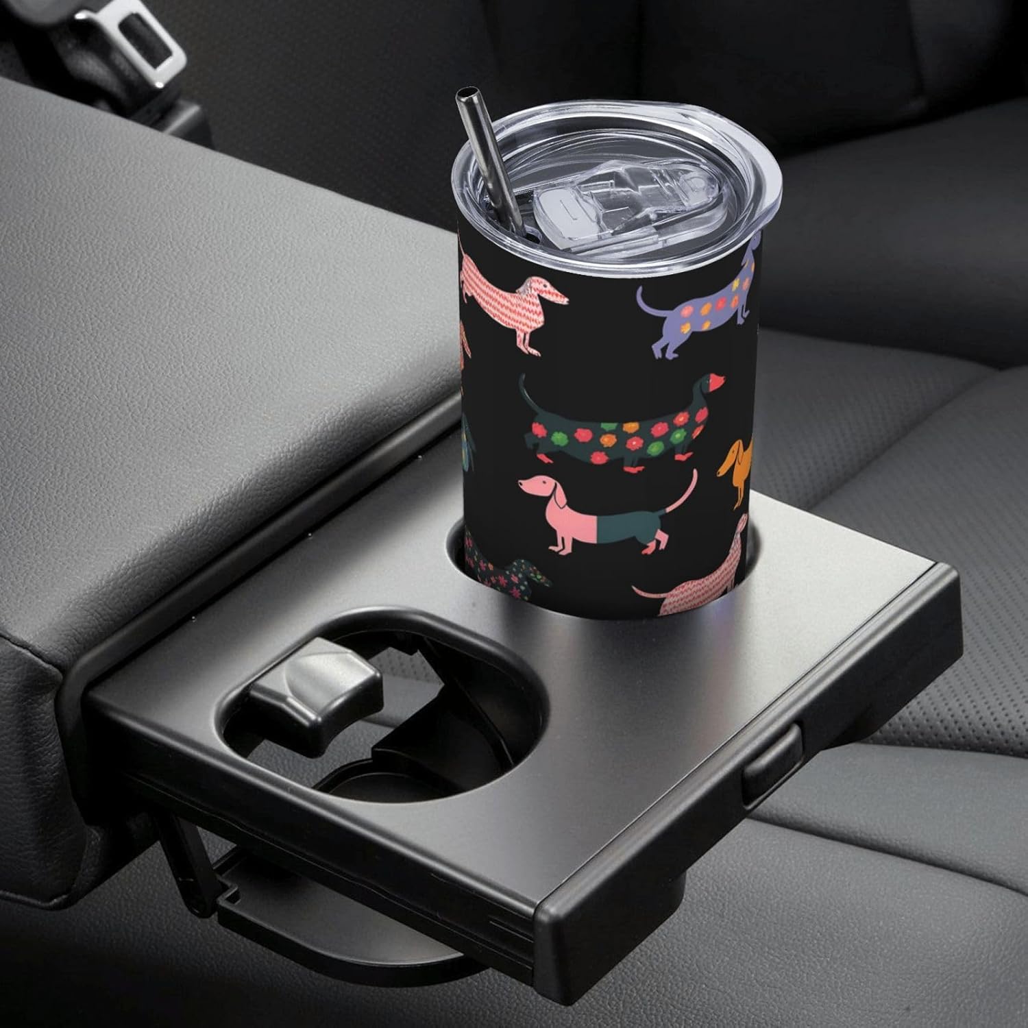 Colorido vaso aislado de acero inoxidable de 20 onzas, taza de café con tapa a prueba de salpicaduras y popote para hombres, mujeres y amantes