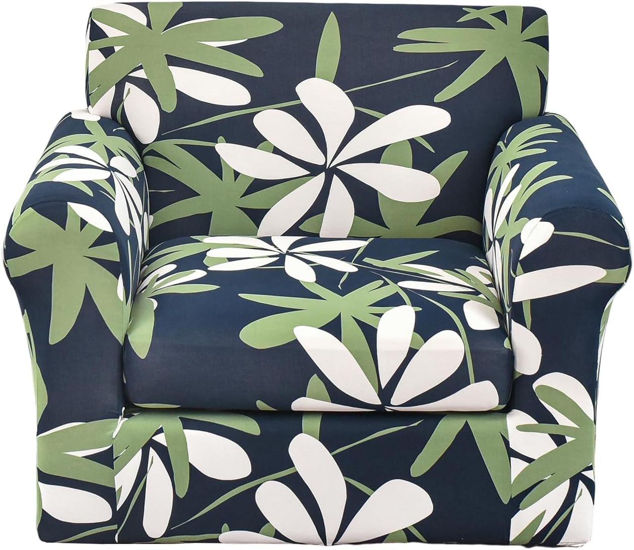 FUANGUI Funda elástica para sofá de 2 piezas, funda estampada suave para sillón con funda de cojín para sofá, lavable, protector de muebles para