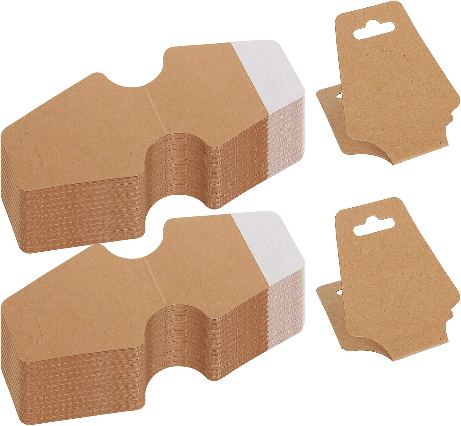 LISHINE 400 tarjetas de collar con adhesivo, tarjetas de exhibición de llavero para embalaje, tarjeta de exhibición de pulseras para vender,