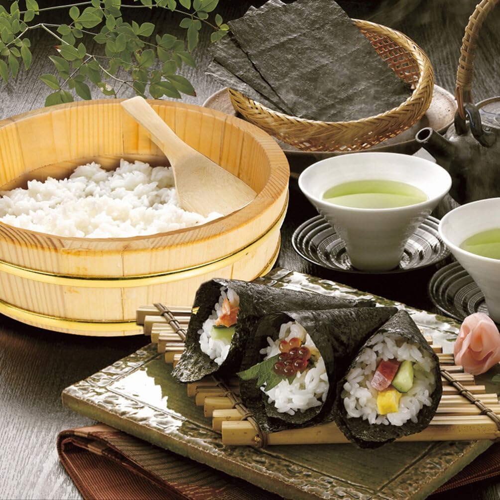 UPKOCH Cuenco de arroz de madera para sushi, tina de mezcla de arroz Hangiri Sushi Oke Barril de sushi de madera Cubo de almacenamiento de arroz