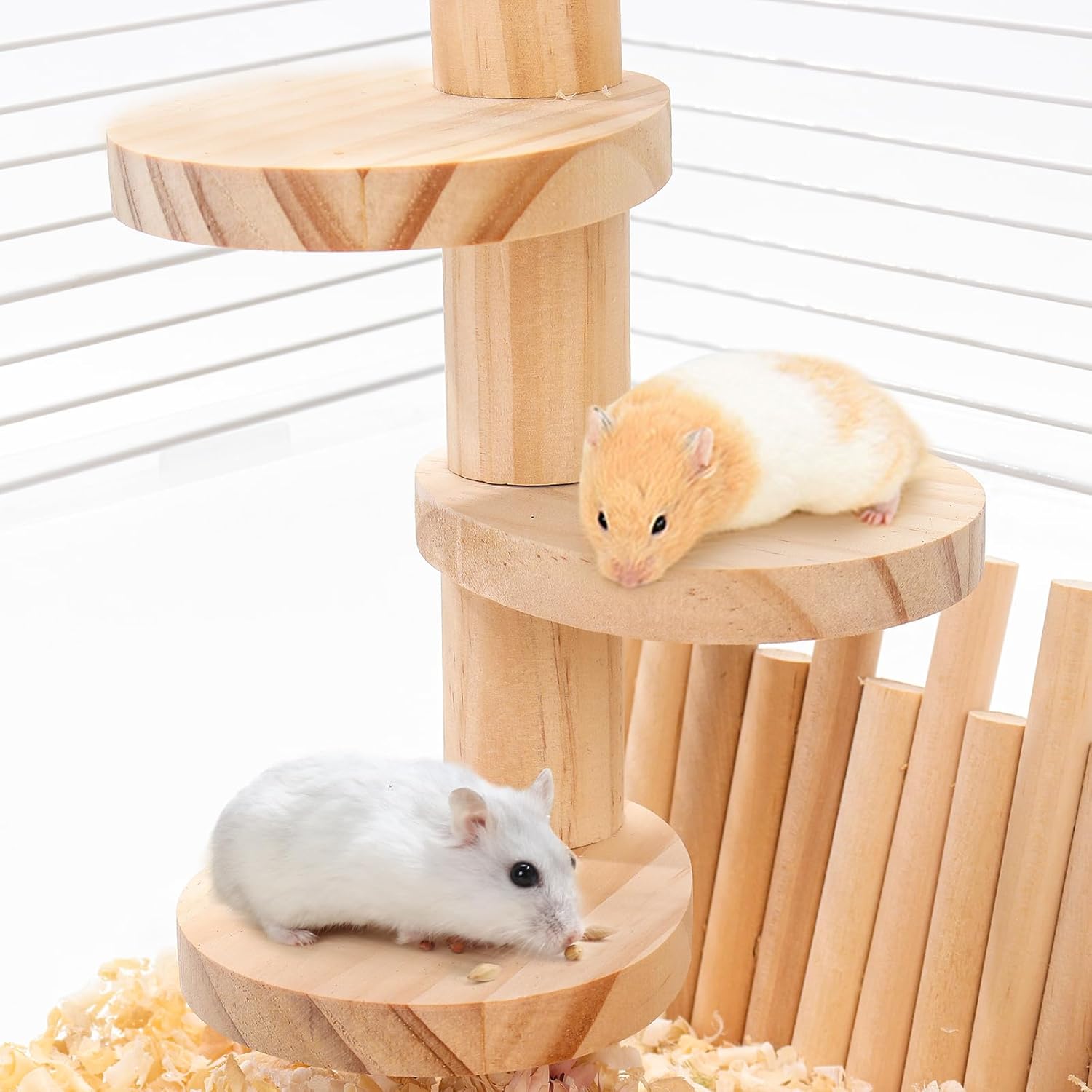 22 accesorios para jaula de hámster y crame de escalada de hámster proporcionan una plataforma de juego más grande en la jaula para ayudar al