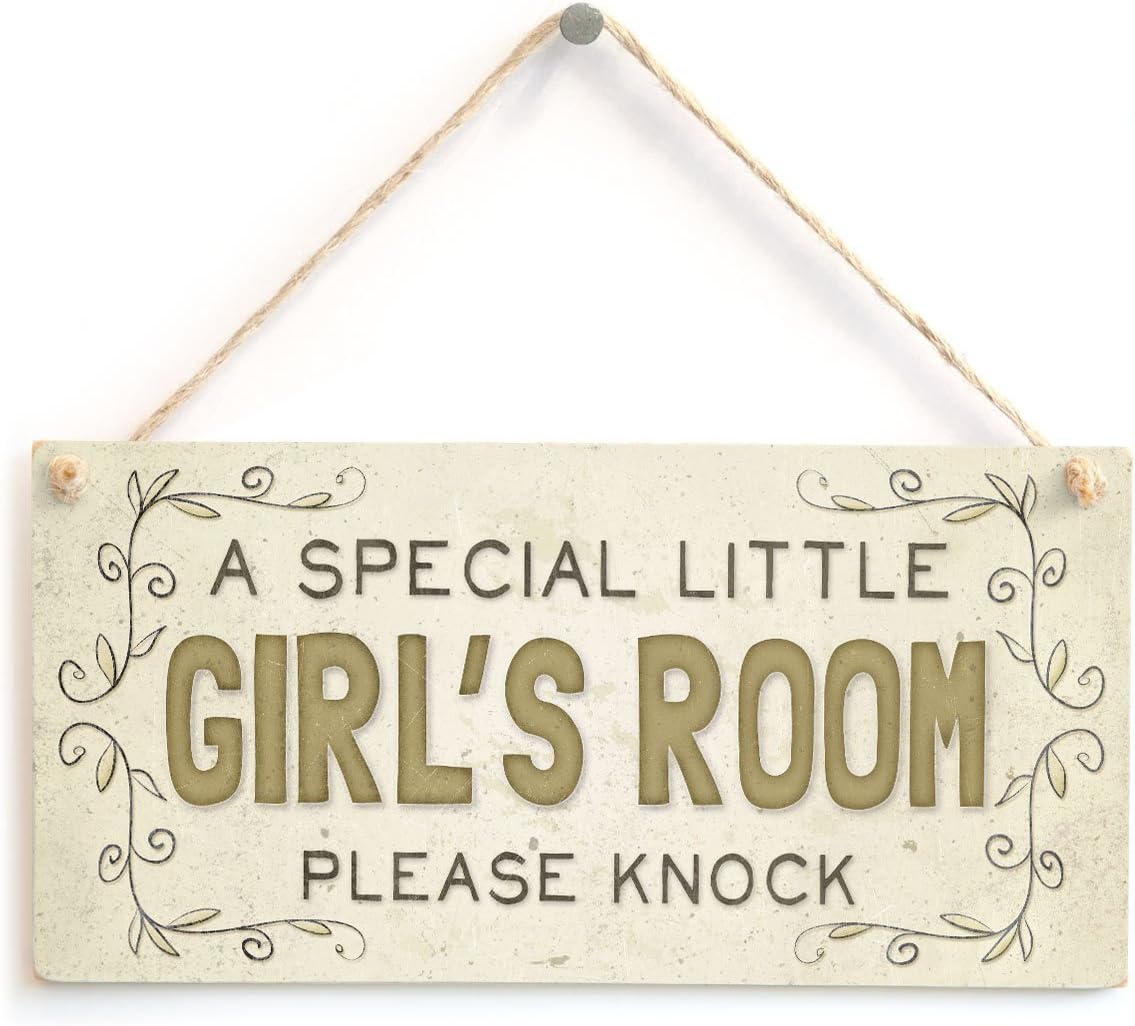 a Special Little Girl ‘s Room por favor Knockcartel para puerta de habitación de Kid 10″x5″