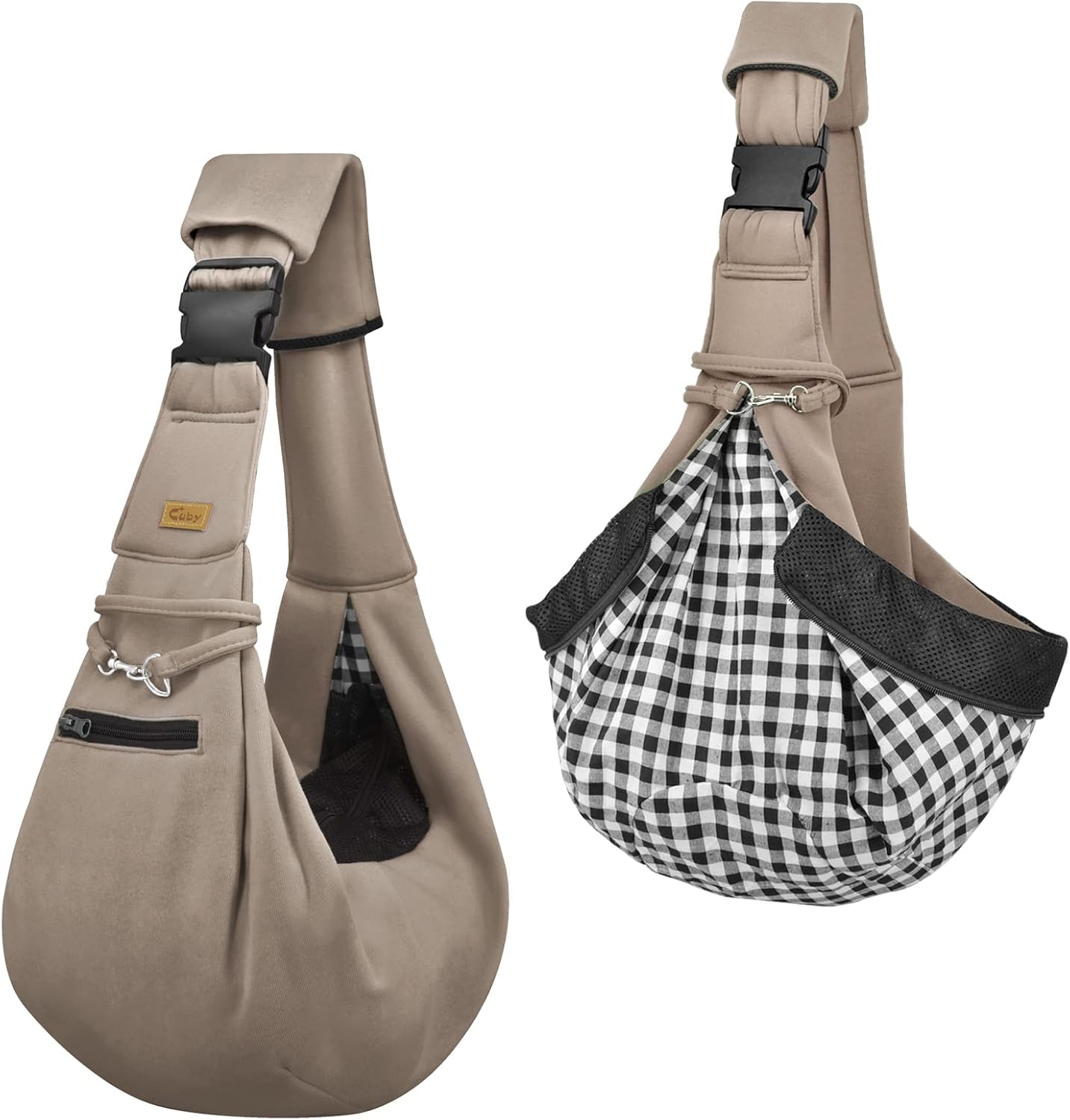 Cuby Transportador para perros y gatos  Bolsa reversible para mascotas manos libres  Bolsa suave y diseño de bolsa  Adecuado para cachorros, perros