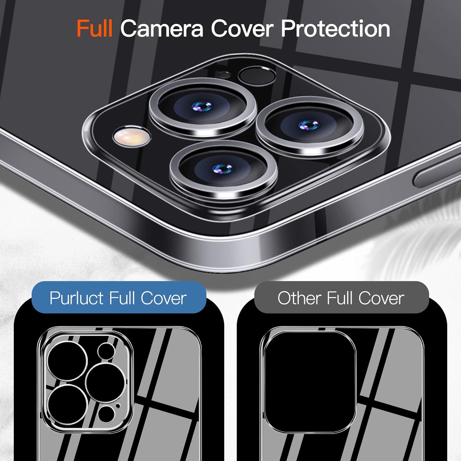 Purluct Funda delgada para iPhone 15 Pro Max, con acabado transparente (no amarillea), funda ultra protectora con protección de cámara de 6.7