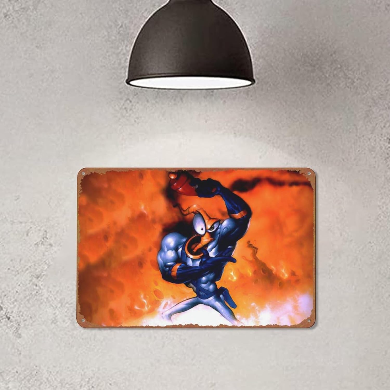 Earthworm Jim Game – Cartel de metal retro para decoración de pared para el hogar, calle, puerta, bares, club