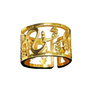 Love Ring, Gold Plated Persian Ring with Love Letter, Calligraphy Jewelry, Persian Jewelry, Special elegant and stylish gift for Her! Special Love Ring, Gold Plated Persian Ring with Love Letter, Calligraphy Jewelry, Persian Jewelry, Special elegant and stylish gift for Her! Special