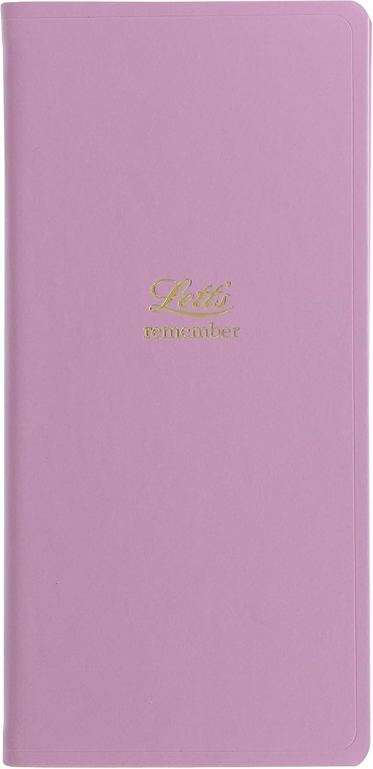 Letts Icon B090131 – Cuaderno de contraseñas de bolsillo, papel crema, 160 páginas, 5.75 x 2.75 x 0.375 pulgadas, rosa