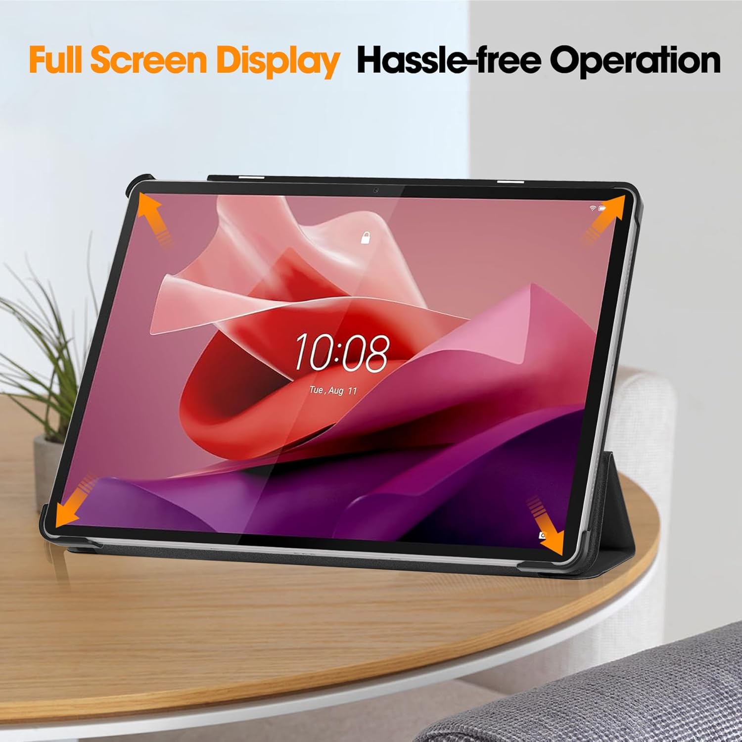 Funda para Lenovo Tab P12 de 12.7 pulgadas 2023, plegable folio ultrafino Smart PU Funda de cuero para Lenovo Tab P12 Lenovo Xiaoxin Pad Pro 12.7