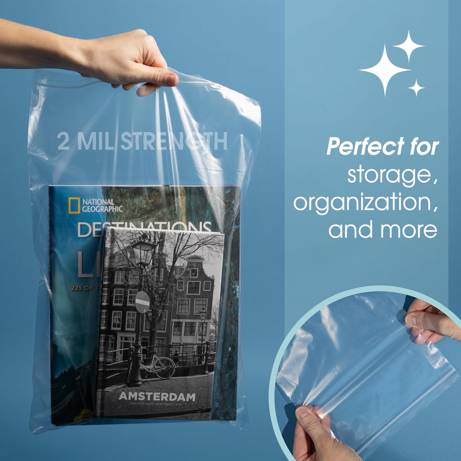 Spartan Industrial – Bolsas de polietileno de plástico transparente con cierre de 2 x 4 pulgadas (1000 unidades) con cierre resellable y cierre de