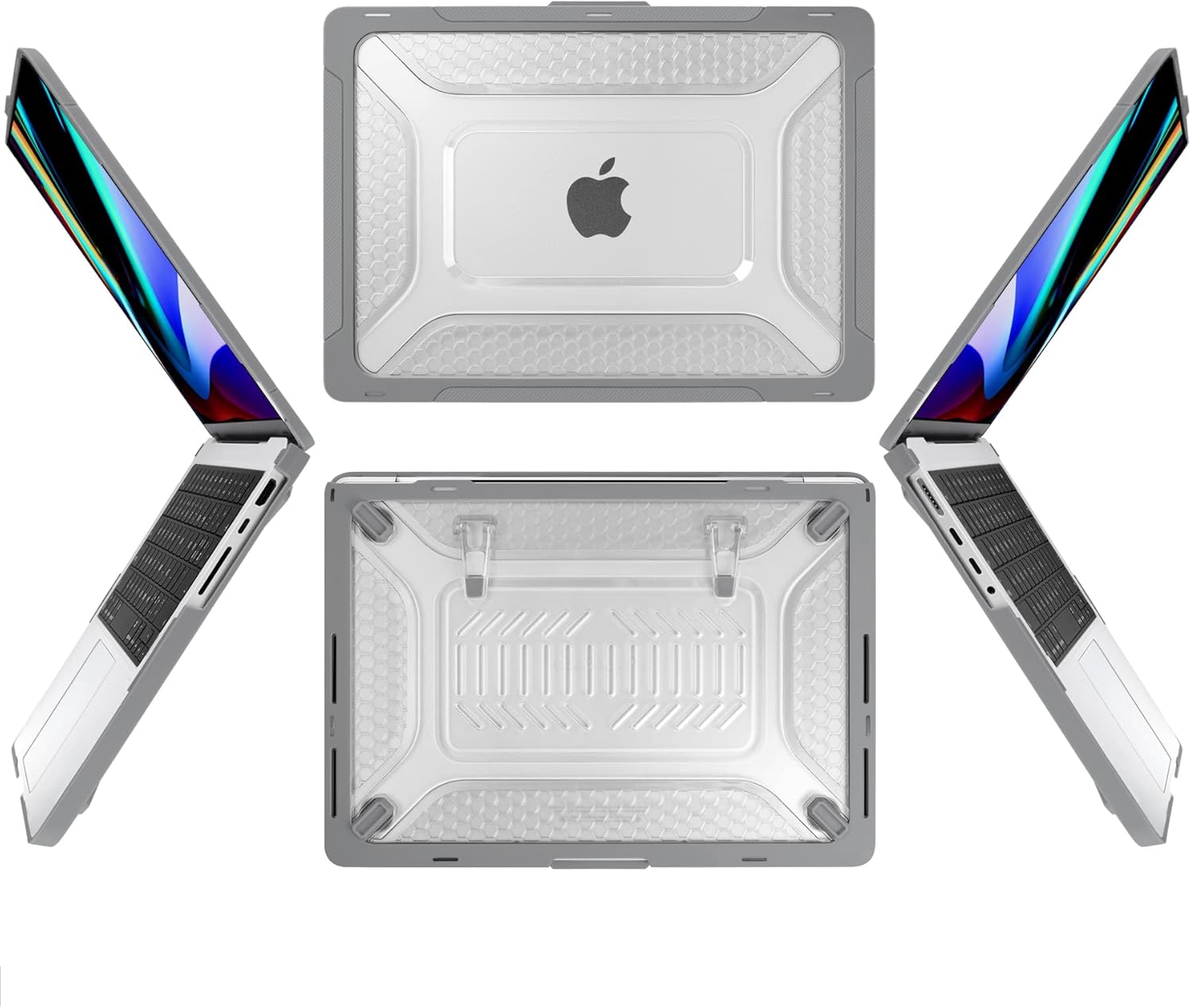 Batianda Funda compatible con MacBook Pro M3 de 14 pulgadas modelo A2779A2918 versión 2023 2021, diseño de panal resistente, carcasa rígida