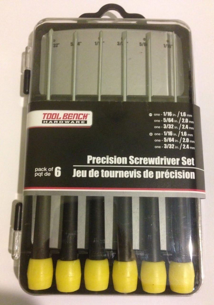 Juego de destornilladores de precisión de 6 piezas, kit de joyeros, 3 ranurados + 3 Phillips pequeño Mini