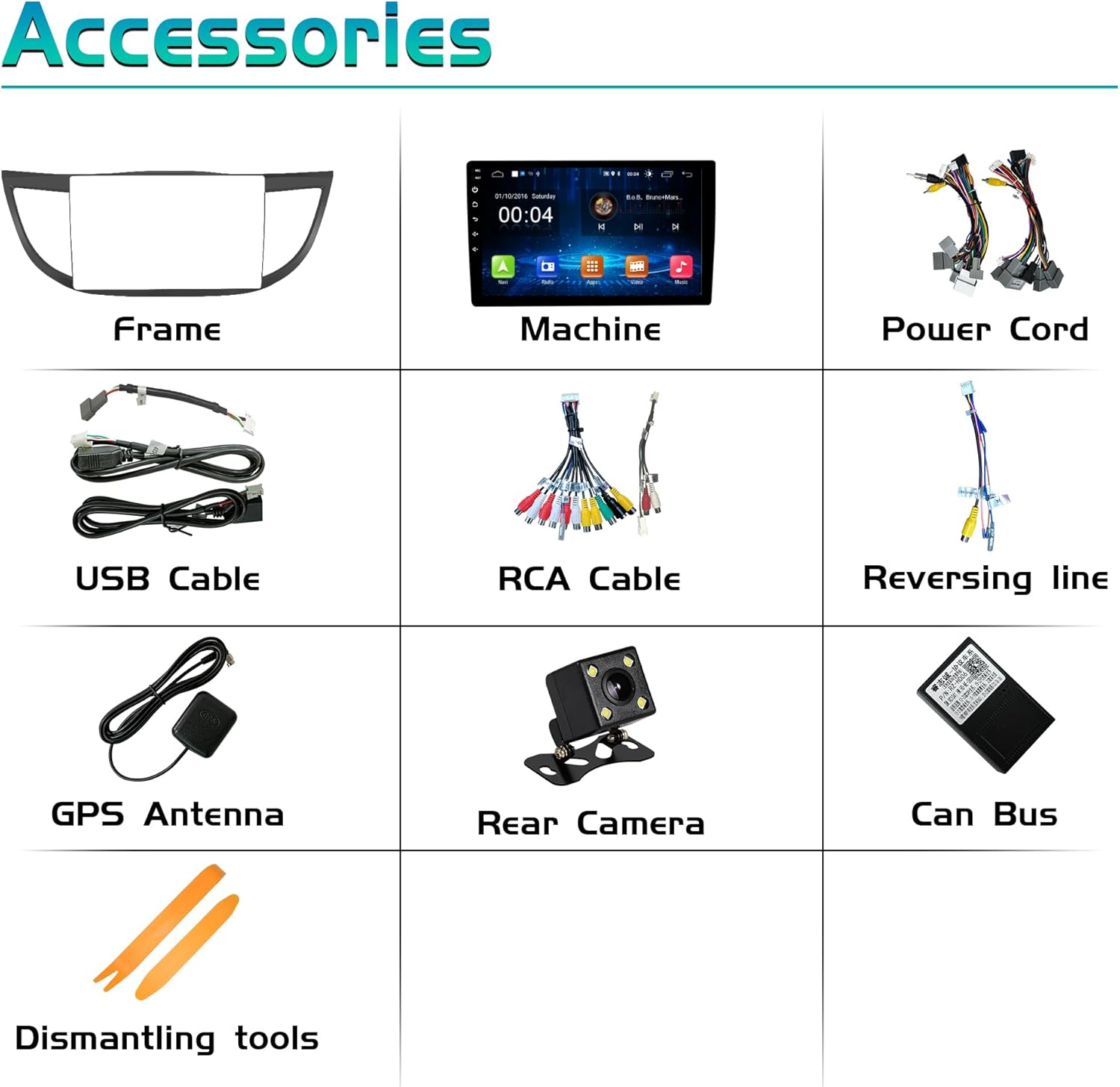 Android 13 Radio de coche estéreo para Honda CRV 2012 2013 2014 2015 2016, 10.1 “HD pantalla táctil 2G RAM 32G ROM Andriod 13.0 navegación GPS