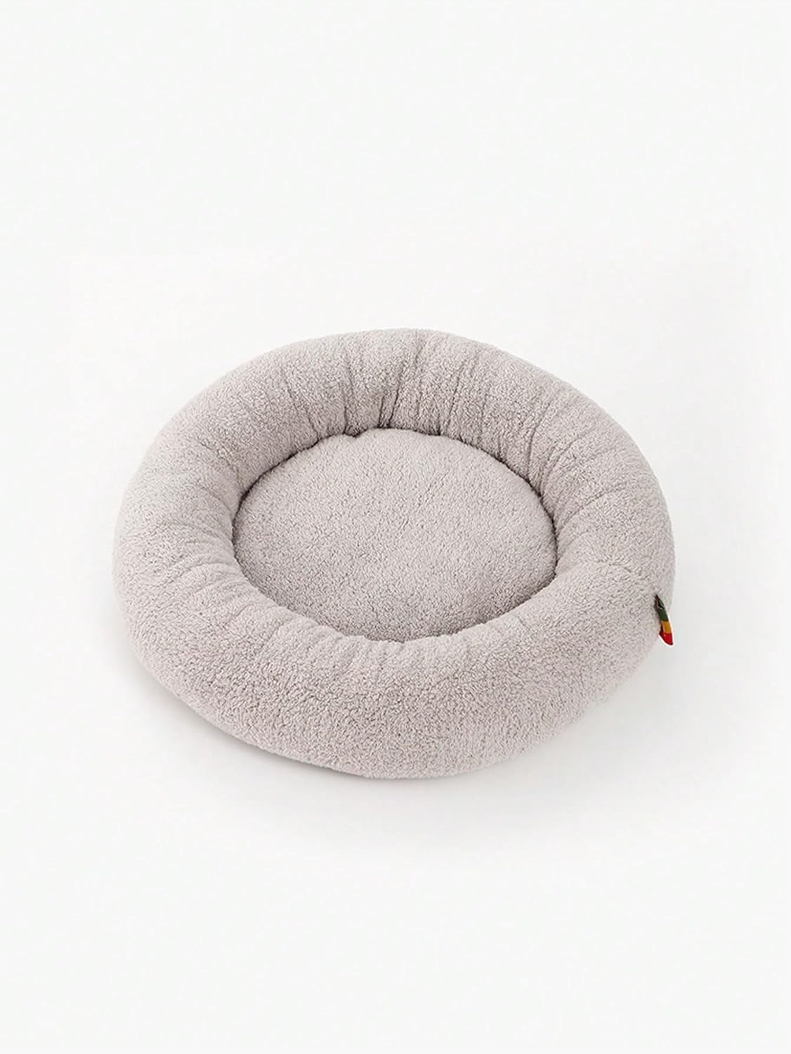 QWINEE Tapete de cama acolchado para gatos y perros, cama redonda de felpa para cachorros, cama redonda antideslizante para mascotas para perros