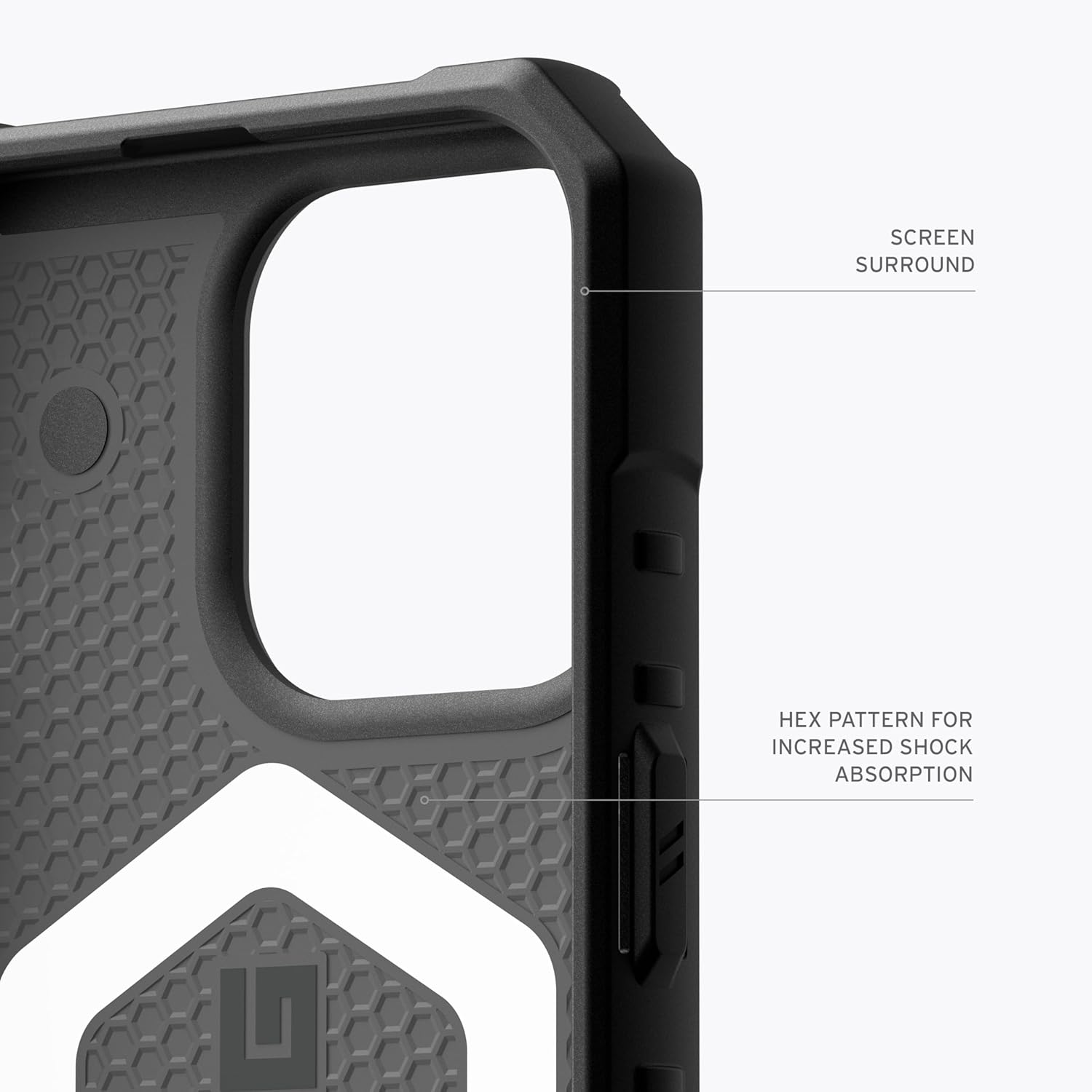 URBAN ARMOR GEAR UAG – Funda compatible con iPhone 15 Pro Max de 6.7 pulgadas, Pathfinder plateado con imán integrado compatible con carga MagSafe,