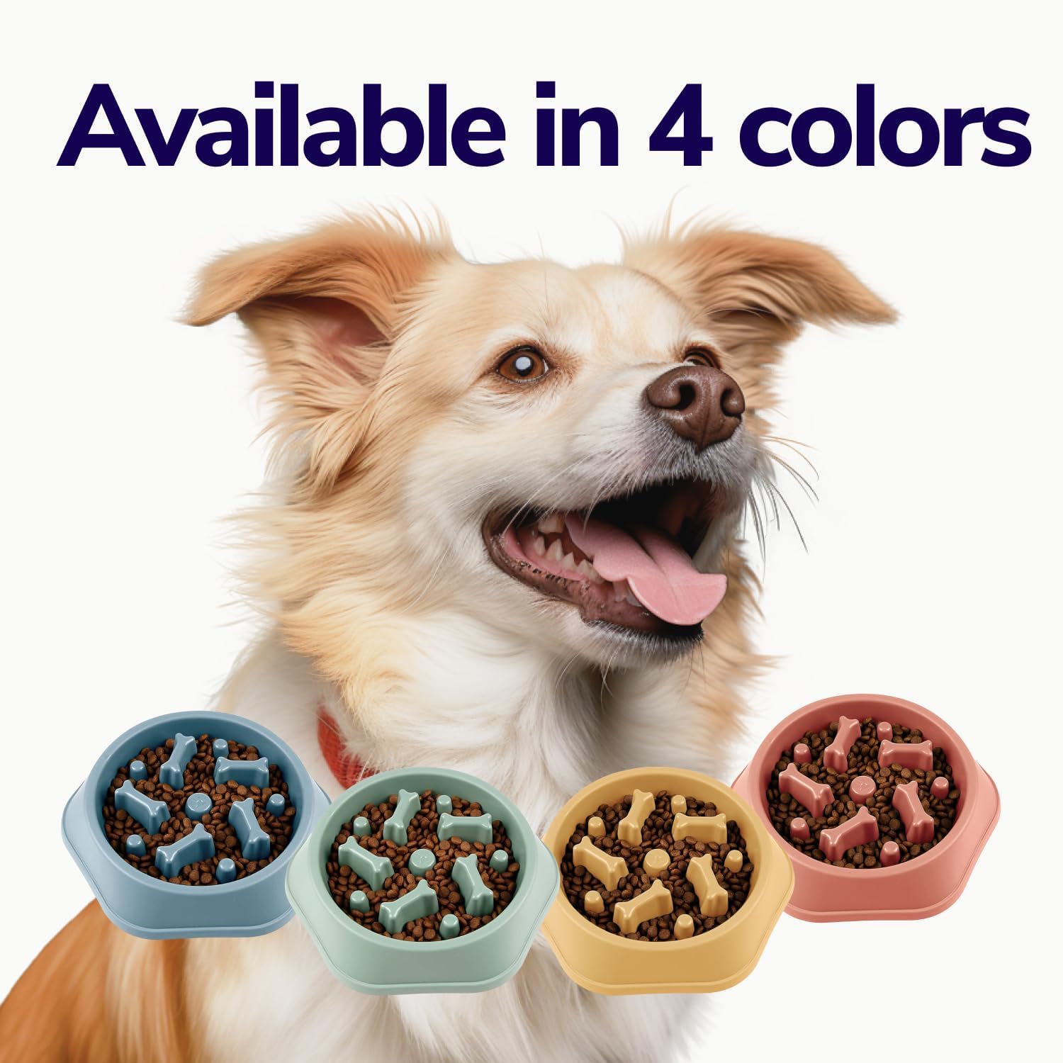 Tazón de alimentación lenta para perros que comen rápido, para perros pequeños y medianos, laberinto de rompecabezas para perros que ayuda a