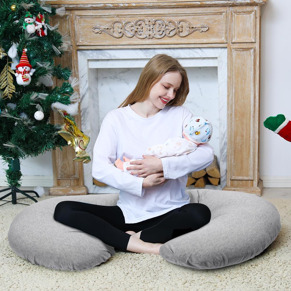 Chilling Home Almohada de embarazo, almohada de cuerpo completo en forma de C, almohada de maternidad para mujeres de 55 pulgadas, almohadas de