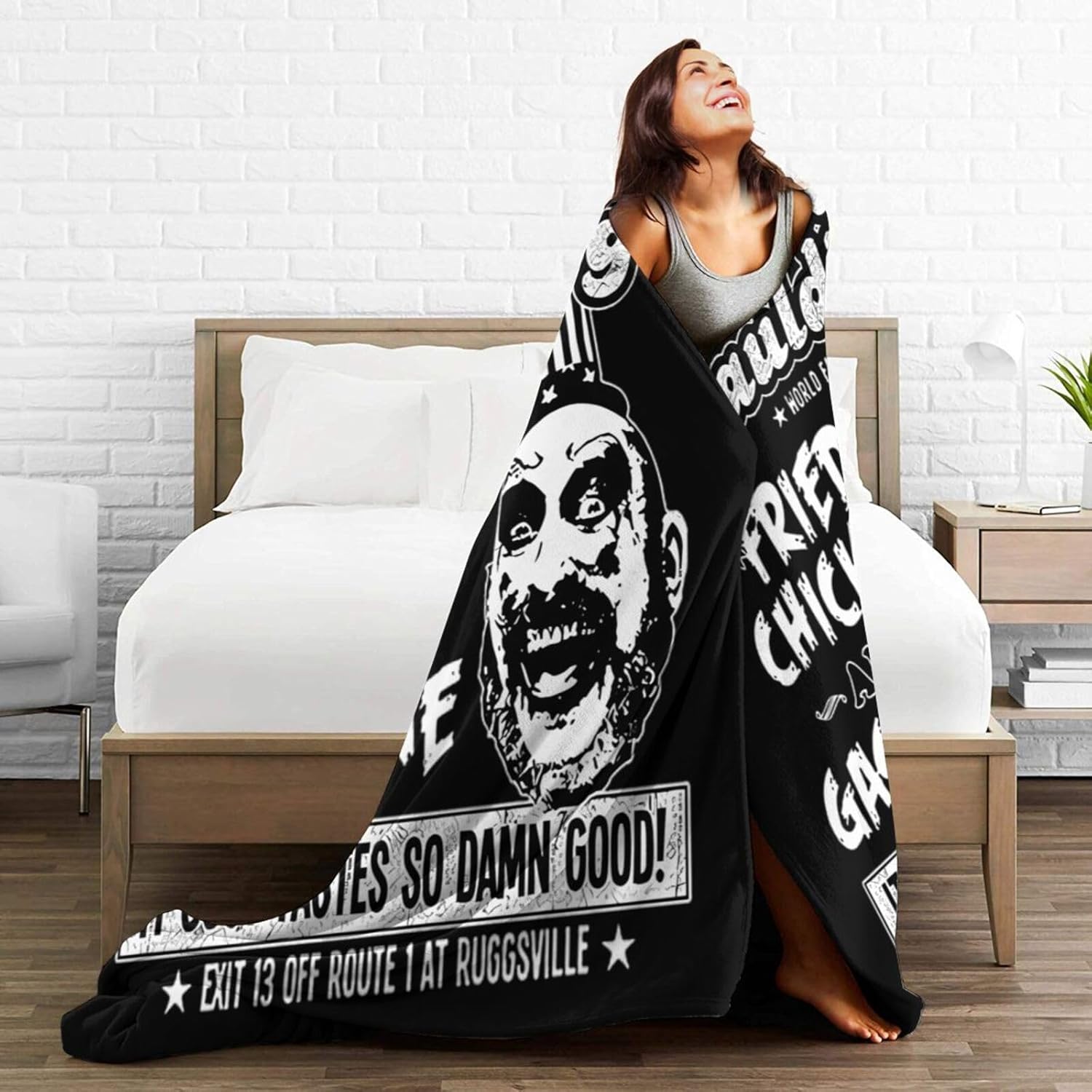 Manta de película de capitán de terror, manta de franela suave y ligera para cama, sofá, decoración de habitación, 40 x 30 pulgadas